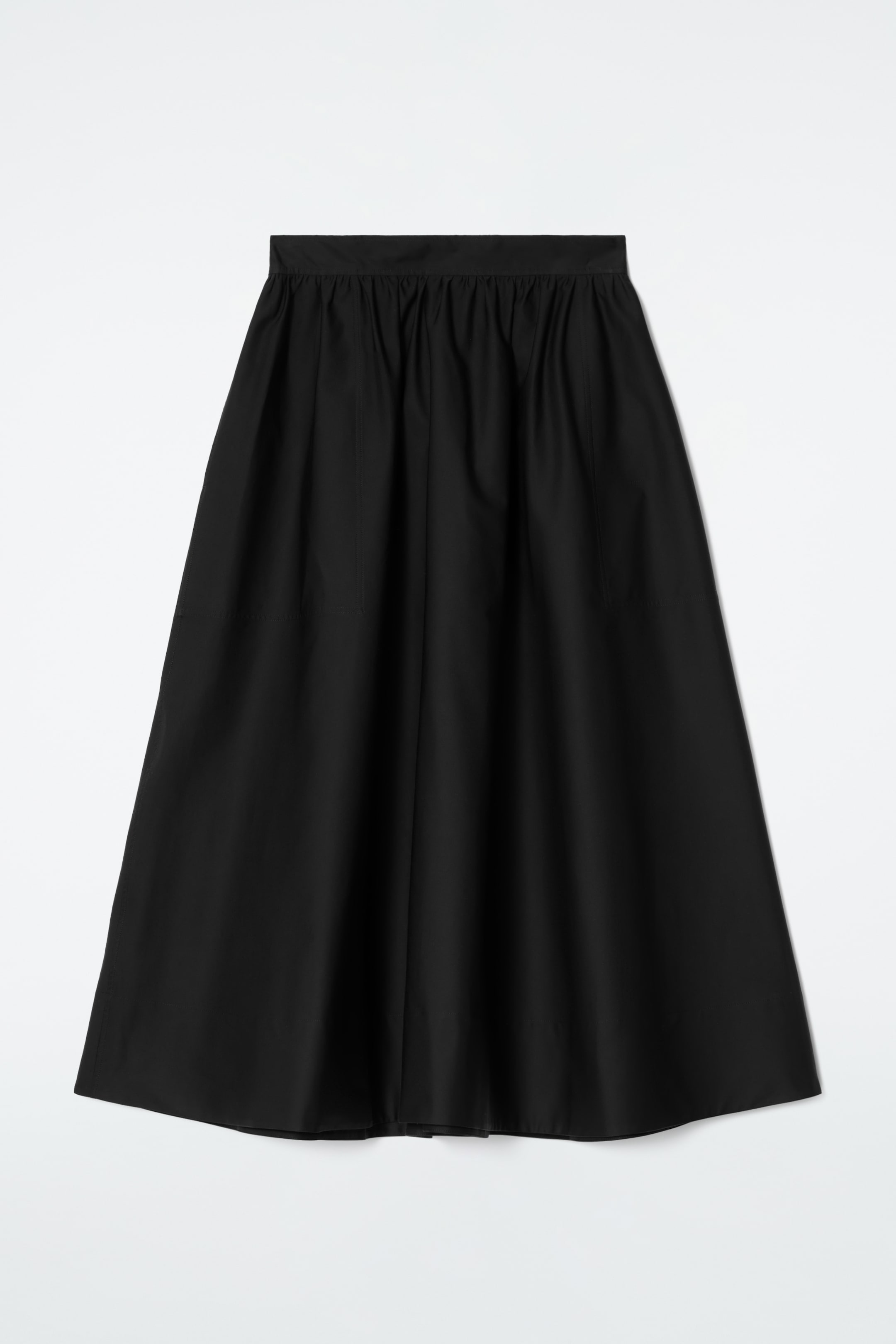 View larger image: ELASTICATED MIDI SKIRT - BLACK - Ladies | H&M GB 5