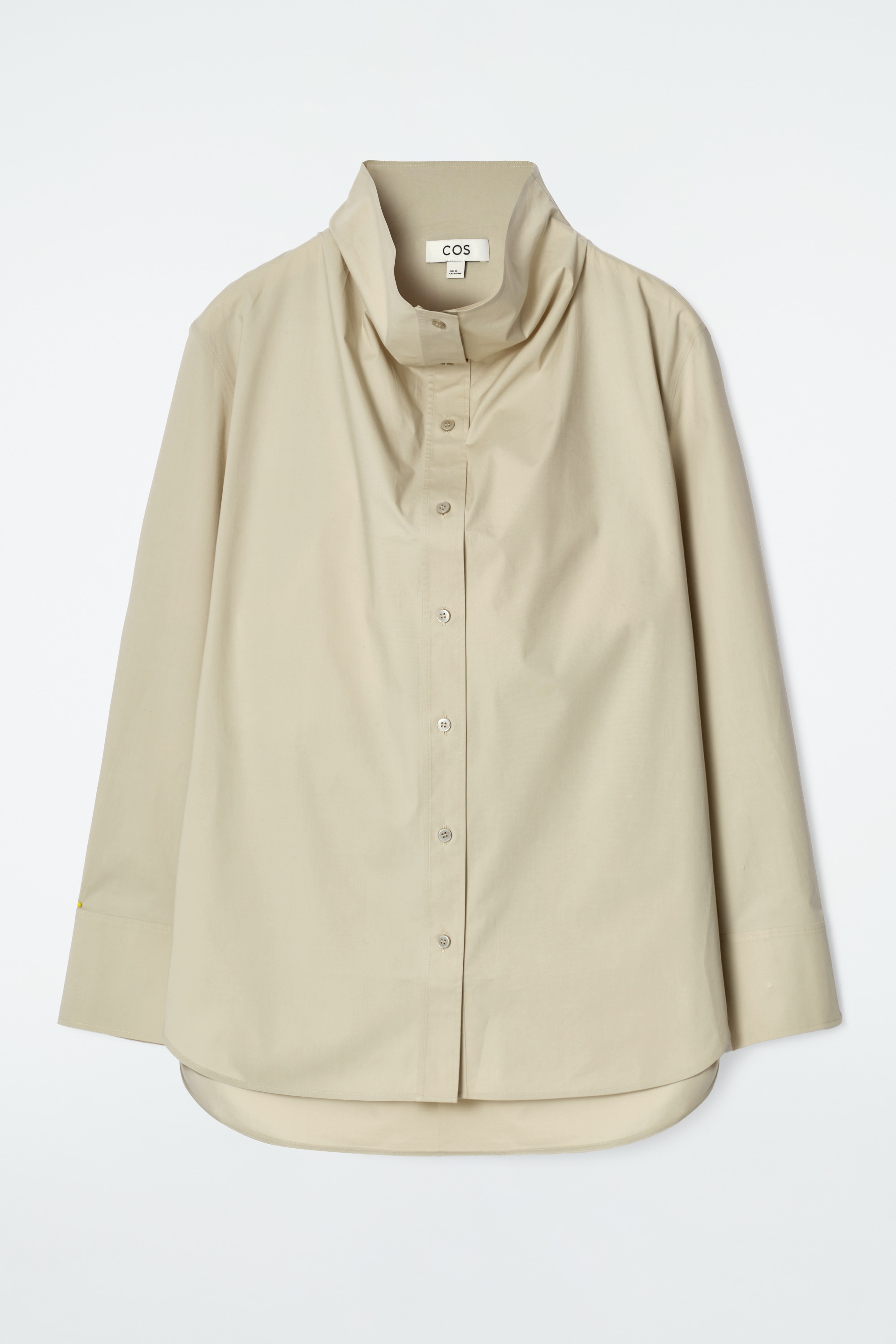 RELAXED FUNNEL-NECK SHIRT - KHAKI