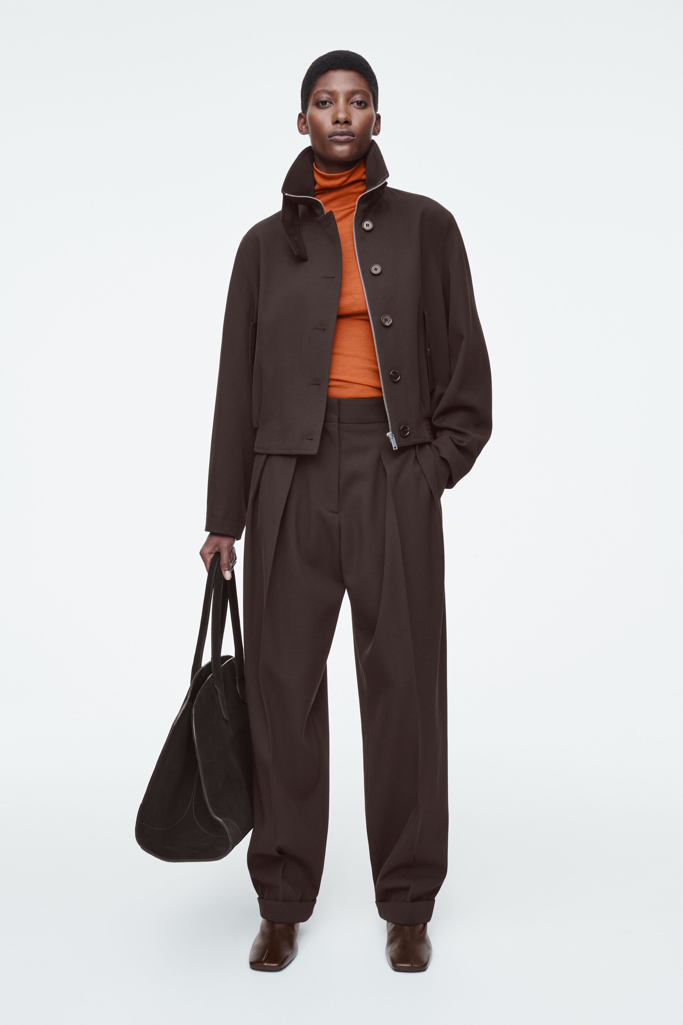 専用ABYTS MERINO WOOL TURTLE NECK KNITサイズ3 Merino Wool Turtleneck Long Top | EILEEN FISHER