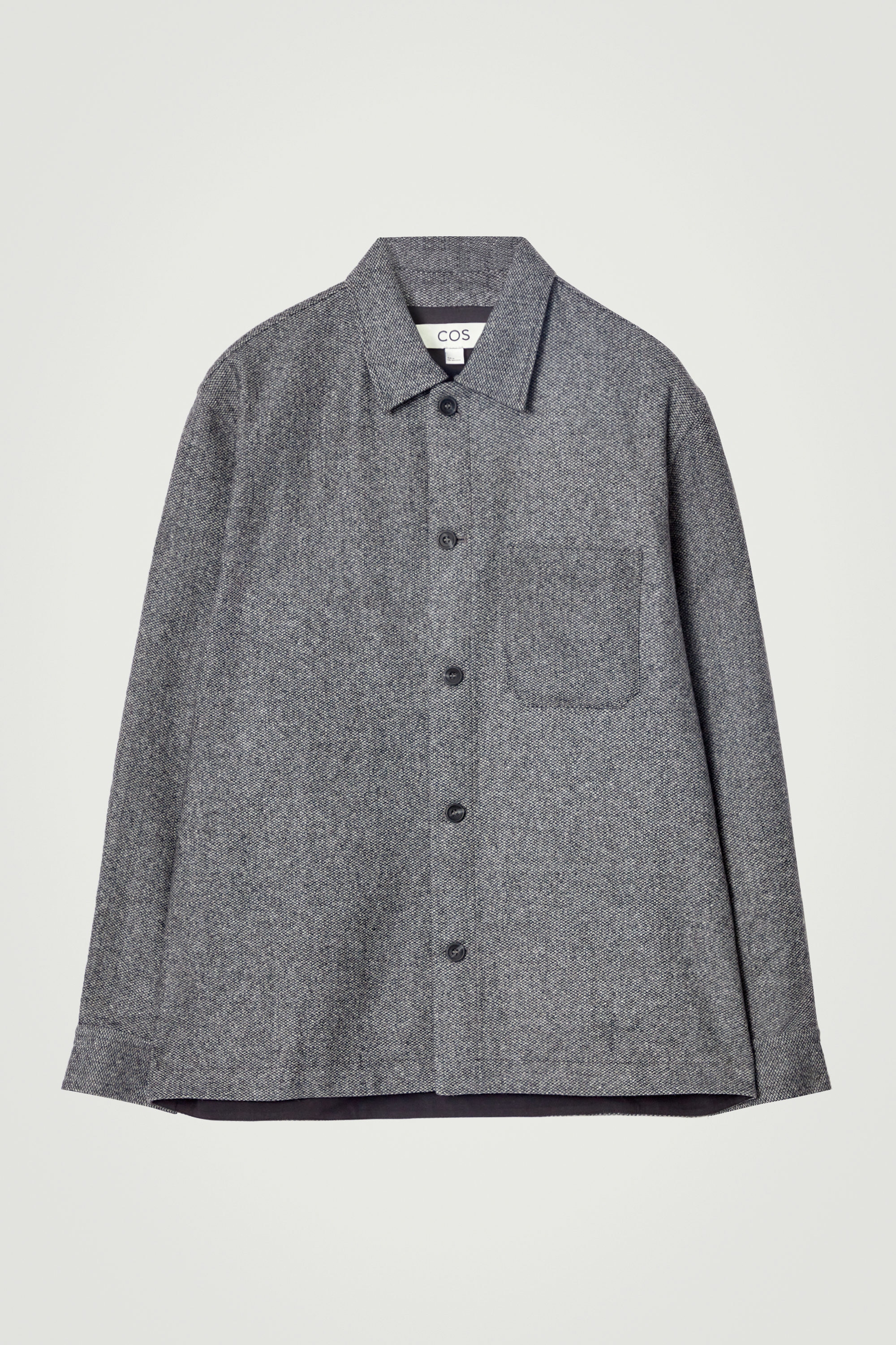 【極美品】HUMAN MADE WOOL OVERSHIRT L 黒グレー TEXTURED WOOL-BLEND OVERSHIRT - GREY | COS