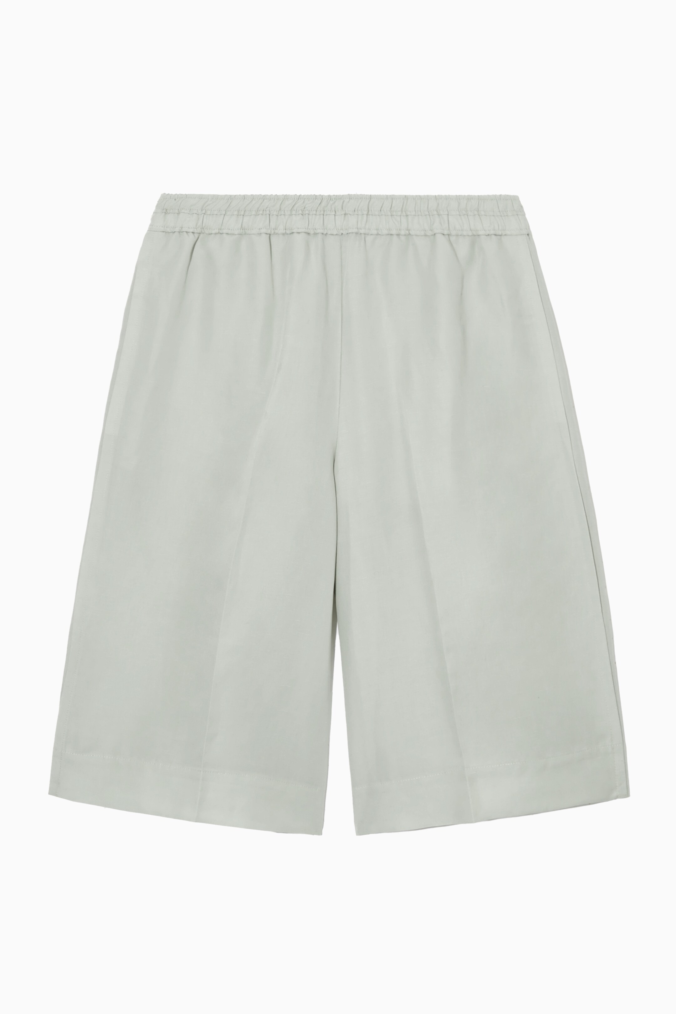 Grösseres Bild ansehen: ELASTICATED LINEN-BLEND BERMUDA SHORTS - HELLGRÜN - DAMEN | H&M CH 1