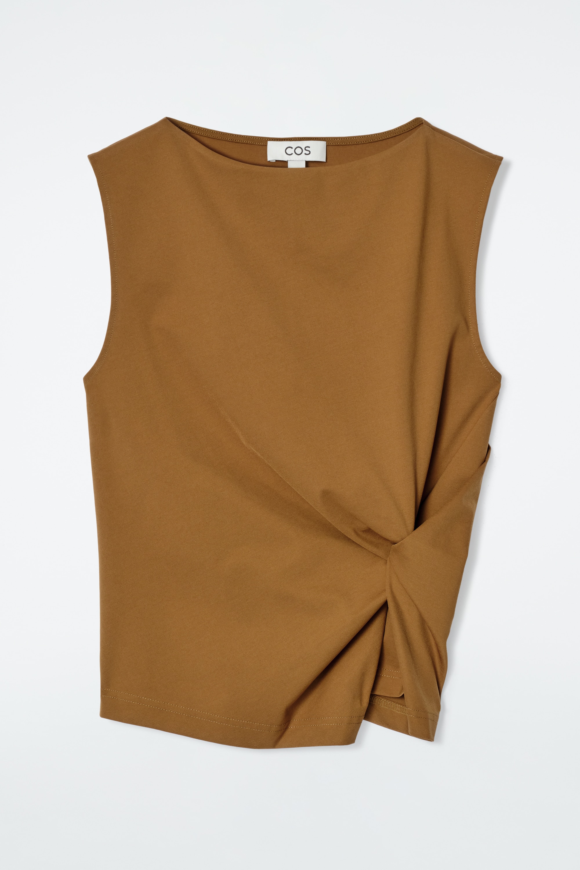 Top s twist detailem - HNĚDÝ/BUTTER YELLOW/ČERNÁ