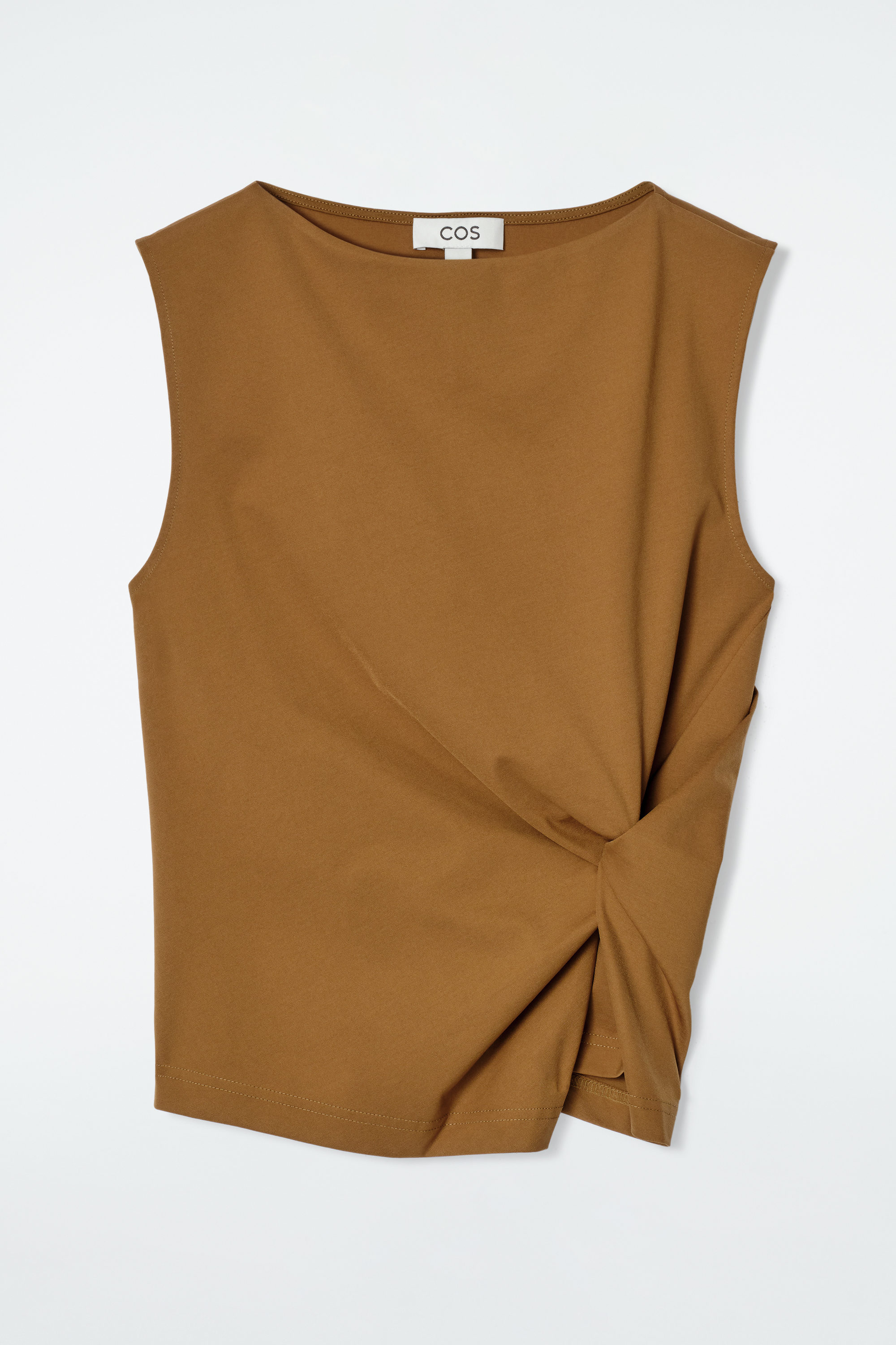 TWIST-DETAIL TOP - BROWN | COS AU