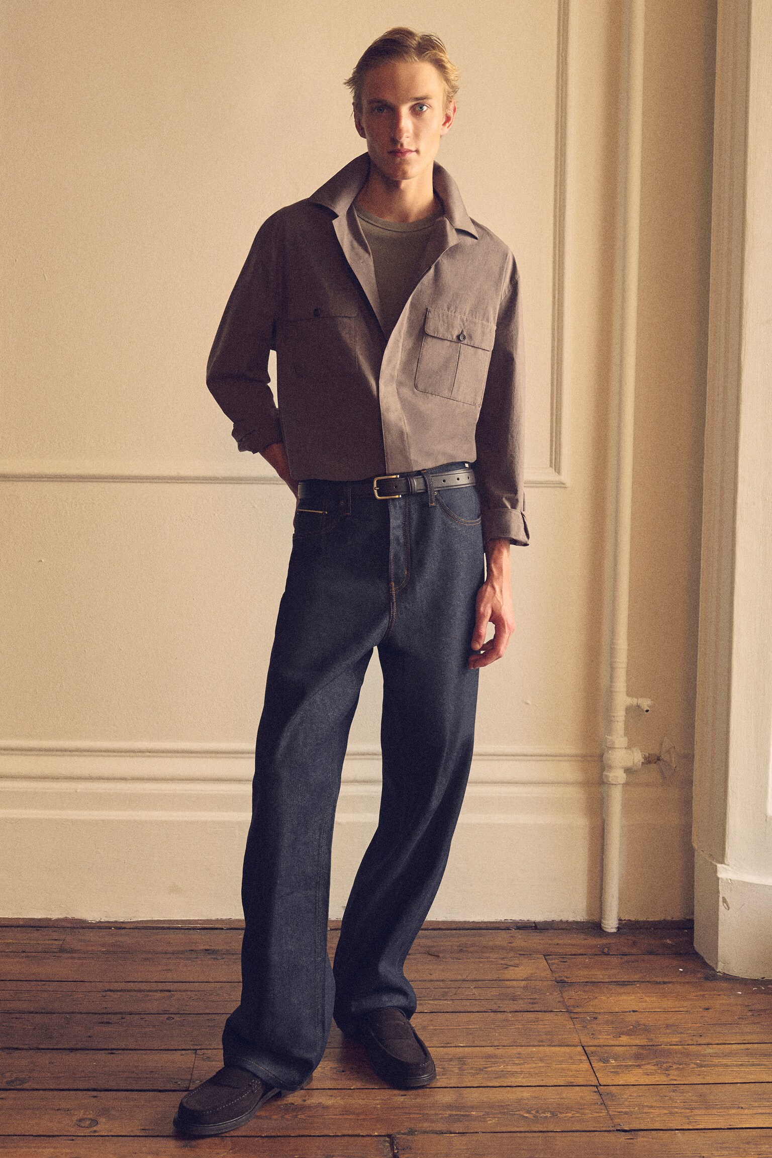 ג'ינס ריידר רו סלבאג' עם רגל ישרה - אינדיגו גולמי - 10