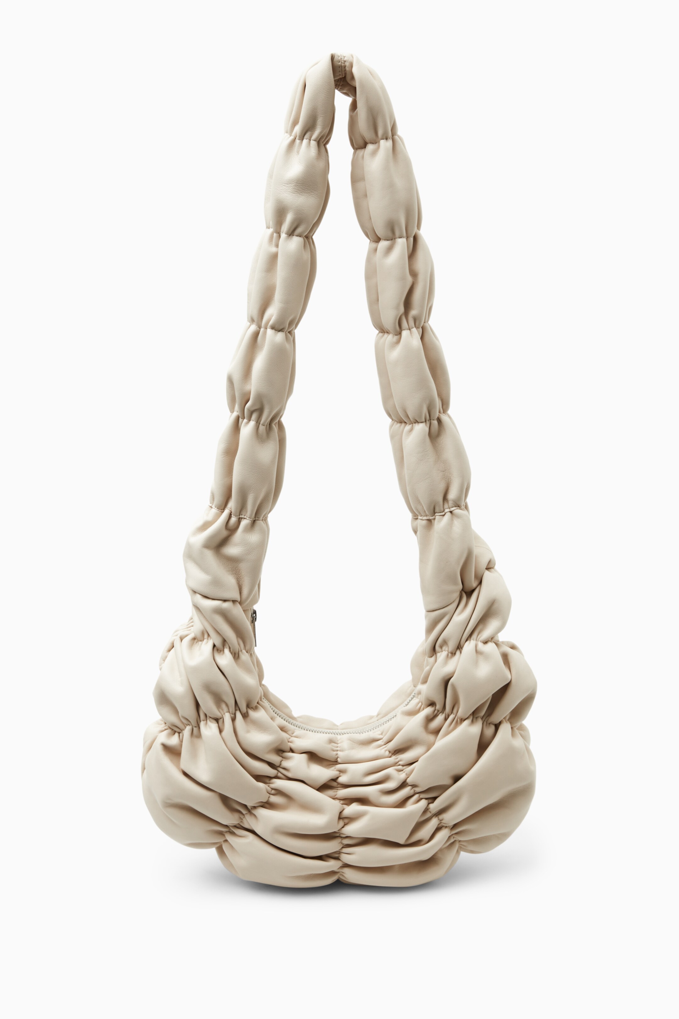 Grösseres Bild ansehen: RIPPLE UMHÄNGETASCHE AUS LEDER - HELLES BEIGE - DAMEN | H&M CH 1