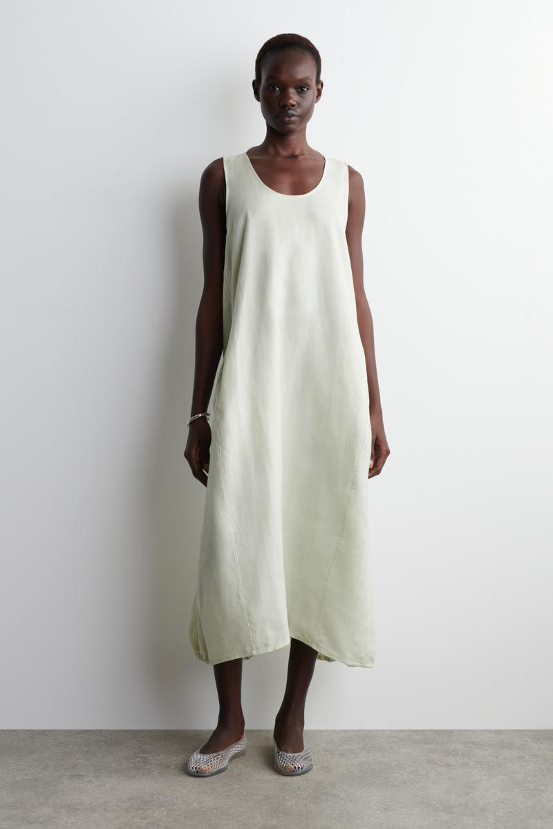 Cos Elasticatedhem Linen Maxi Dress