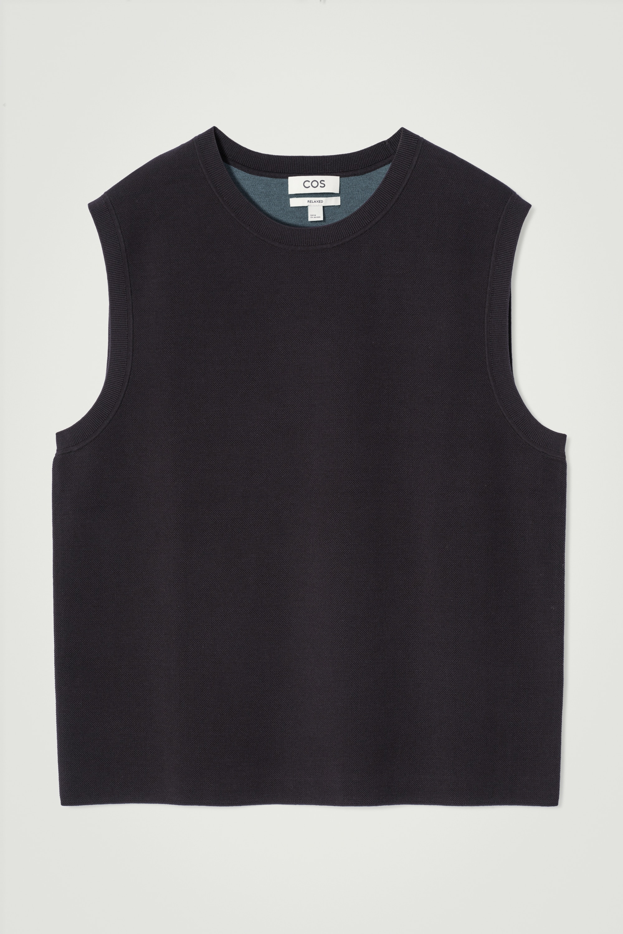 MAI MULT STRAT TANK TRICOTAT - MARINĂ/GRI MELANJ