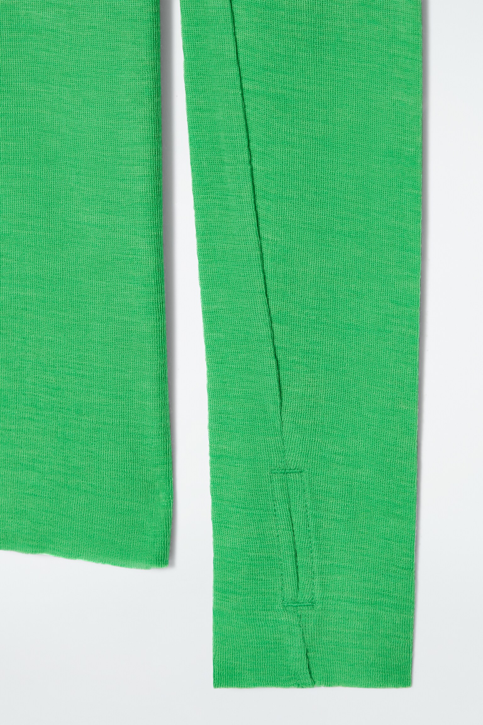 CREW-NECK MERINO WOOL TOP - BRIGHT GREEN/STEEL BLUE/BLACK/OFF-WHITE/LIGHT YELLOW/MULTICOLOURED/MOLE/PEACH/GREEN / STRIPED/BROWN - 2