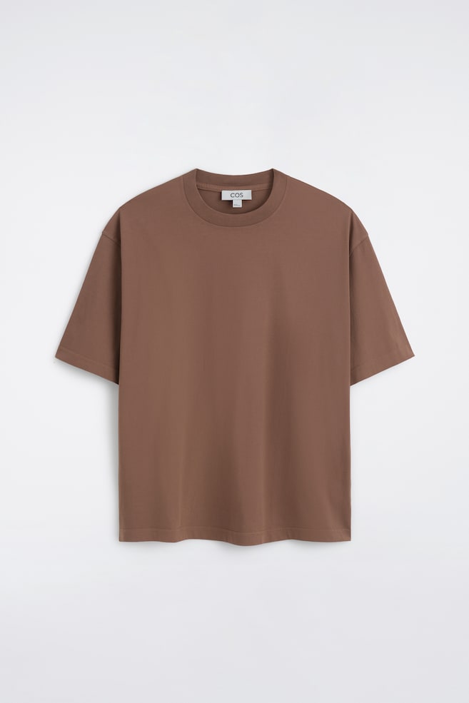 RELAXED LIGHTWEIGHT COTTON T-SHIRT - LIGHT BROWN/WHITE/DARK GREEN/BLACK/NAVY/BEIGE/GREY MÉLANGE - 1