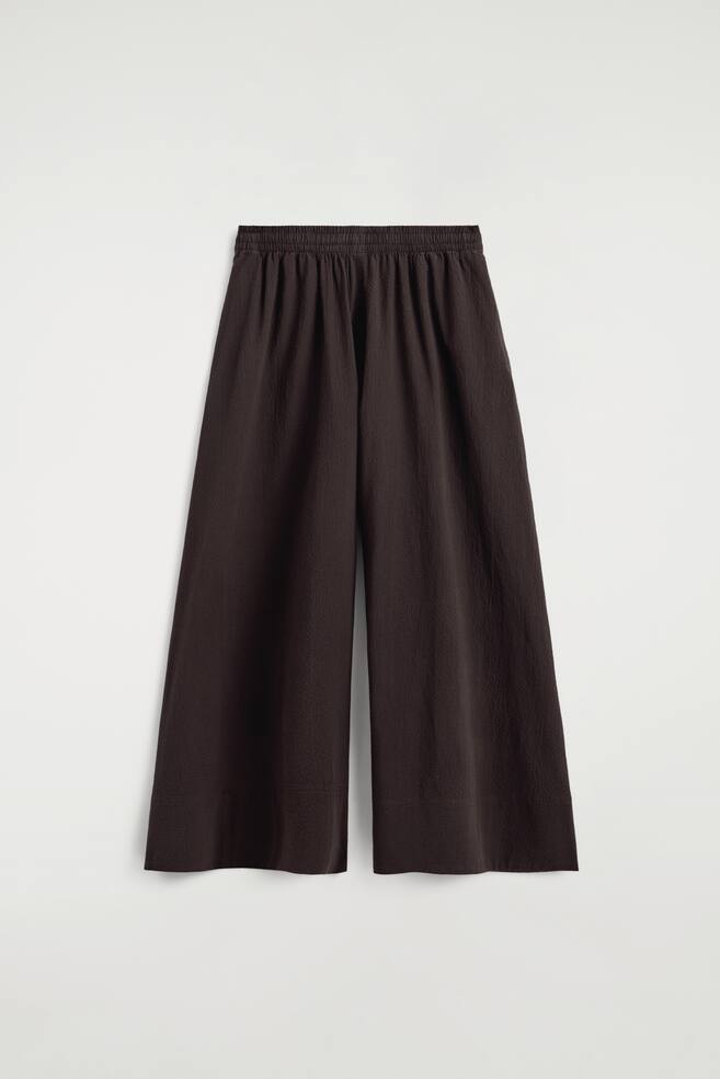 SEERSUCKER CULOTTES - BROWN - 1