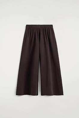 SEERSUCKER CULOTTES — BROWN 7