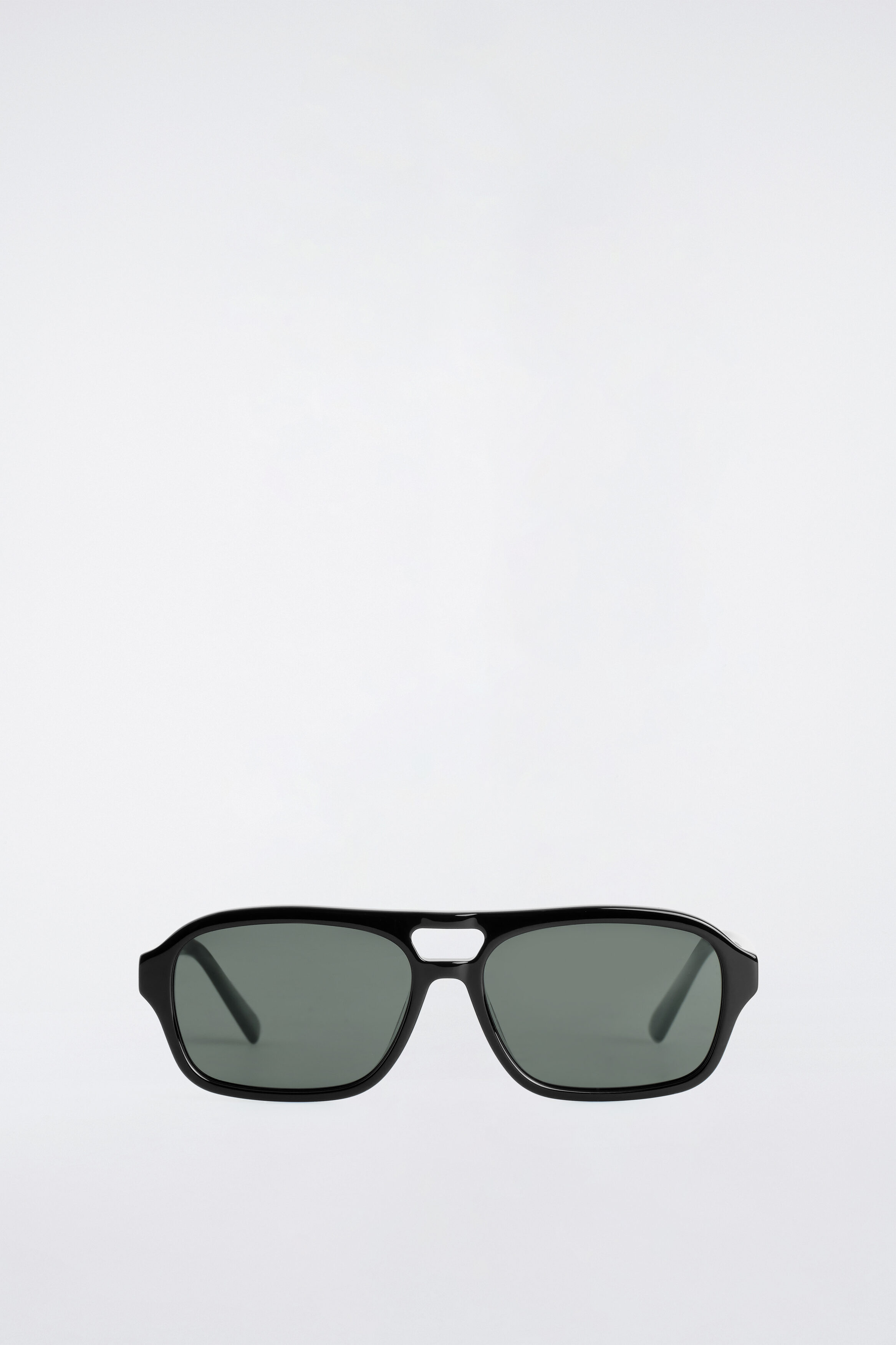 RECTANGULAR AVIATOR SUNGLASSES - BLACK / GRAY | COS US