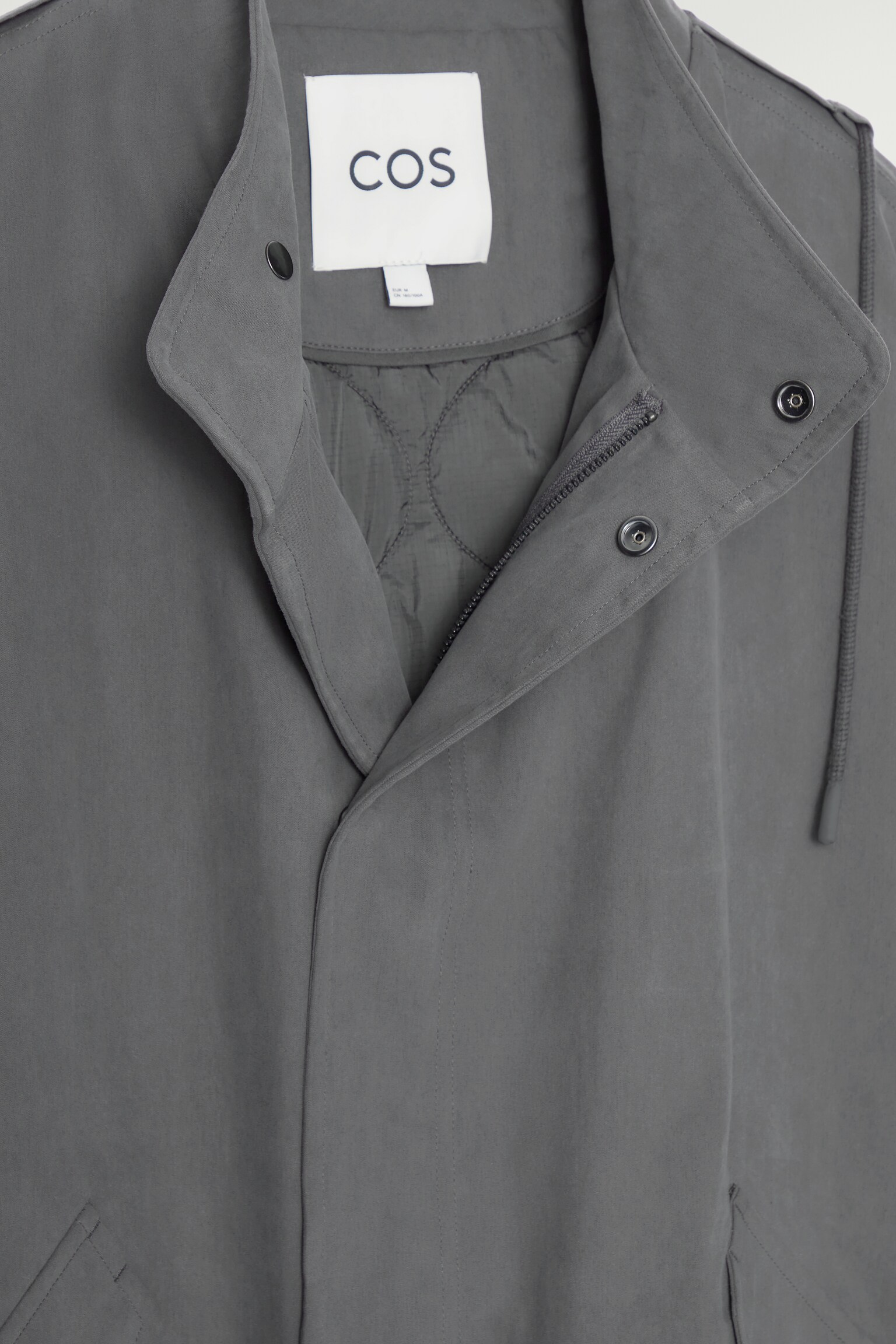 VESTE BOMBER À CAPUCHE - GRIS - 2