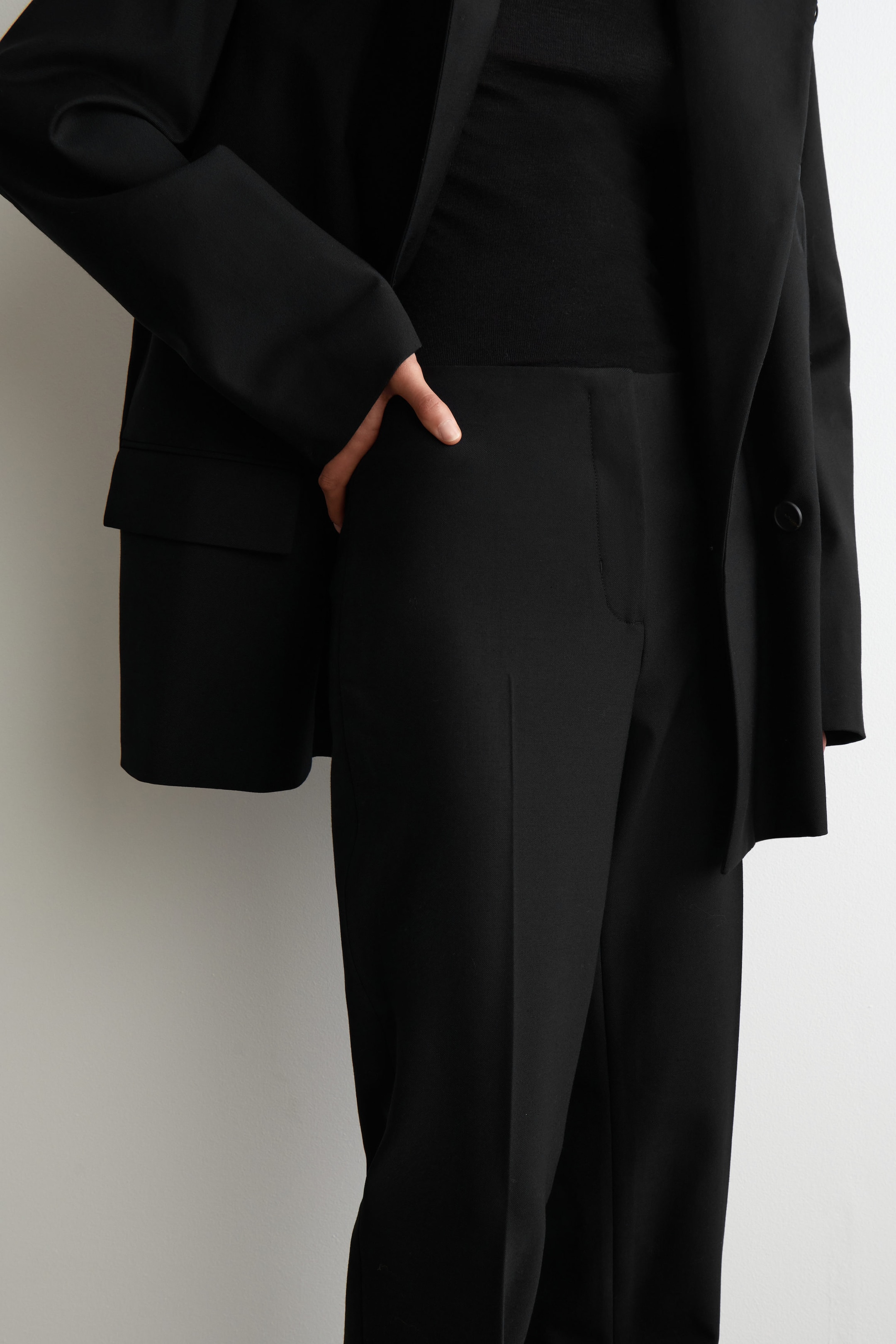 PANTALONI SLIM IN MISTO LANA