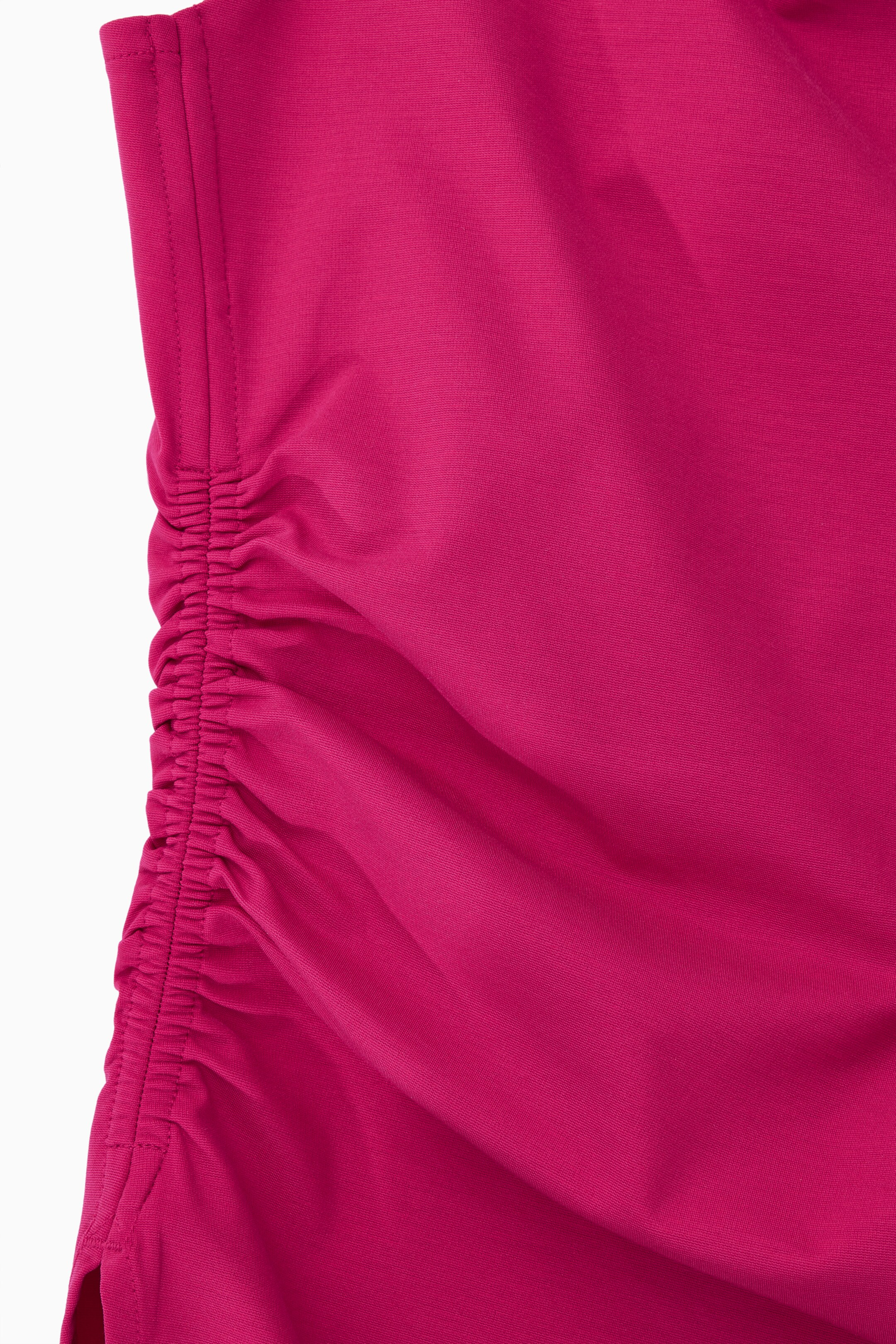 Agrandir l'image: TOP SANS MANCHES FRONCÉ COL BÉNITIER - ROSE VIF - FEMME | H&M CH 2