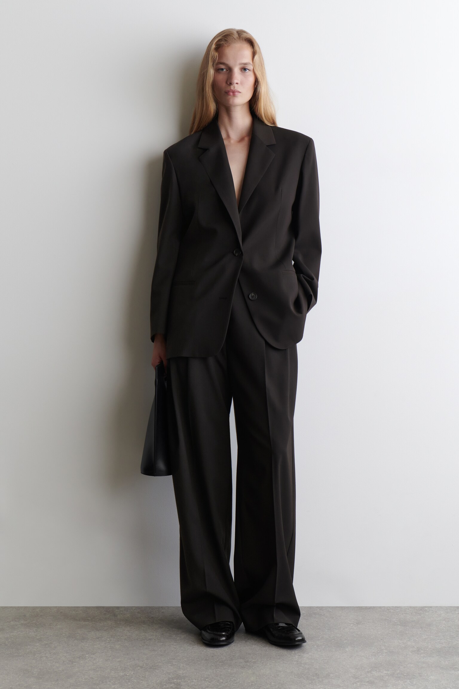 BLAZER AUS MERINOWOLL-MIX - DUNKELBRAUN - 4