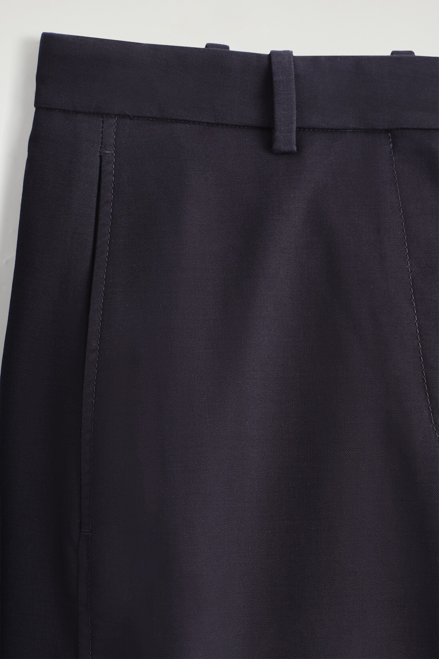 PANTALON CHINO BARREL EN COTON - BLEU MARINE/BEIGE - 5
