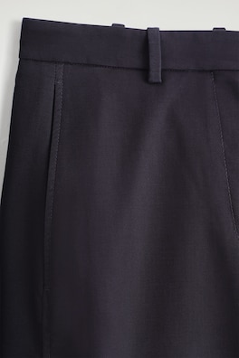 BARREL-LEG COTTON CHINOS — NAVY 1