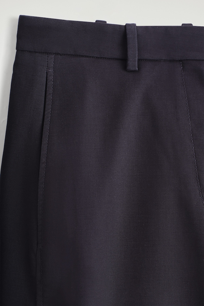 BARREL-LEG COTTON CHINOS — NAVY