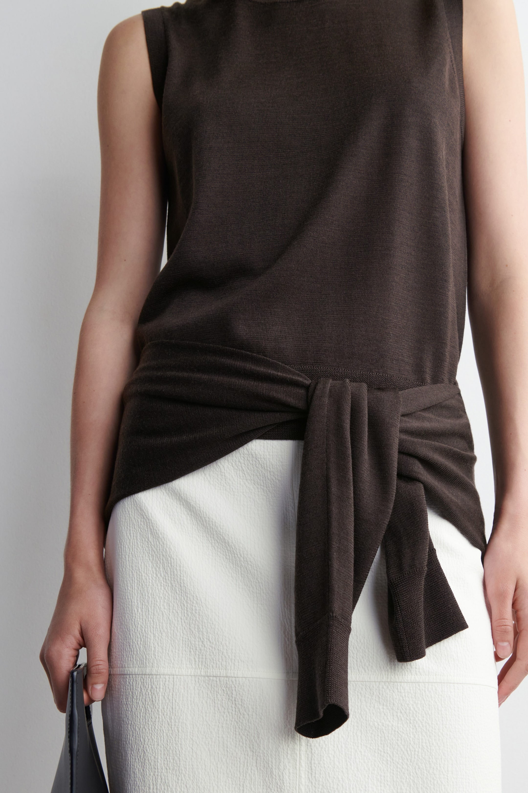 LAYERED MERINO WOOL CARDIGAN