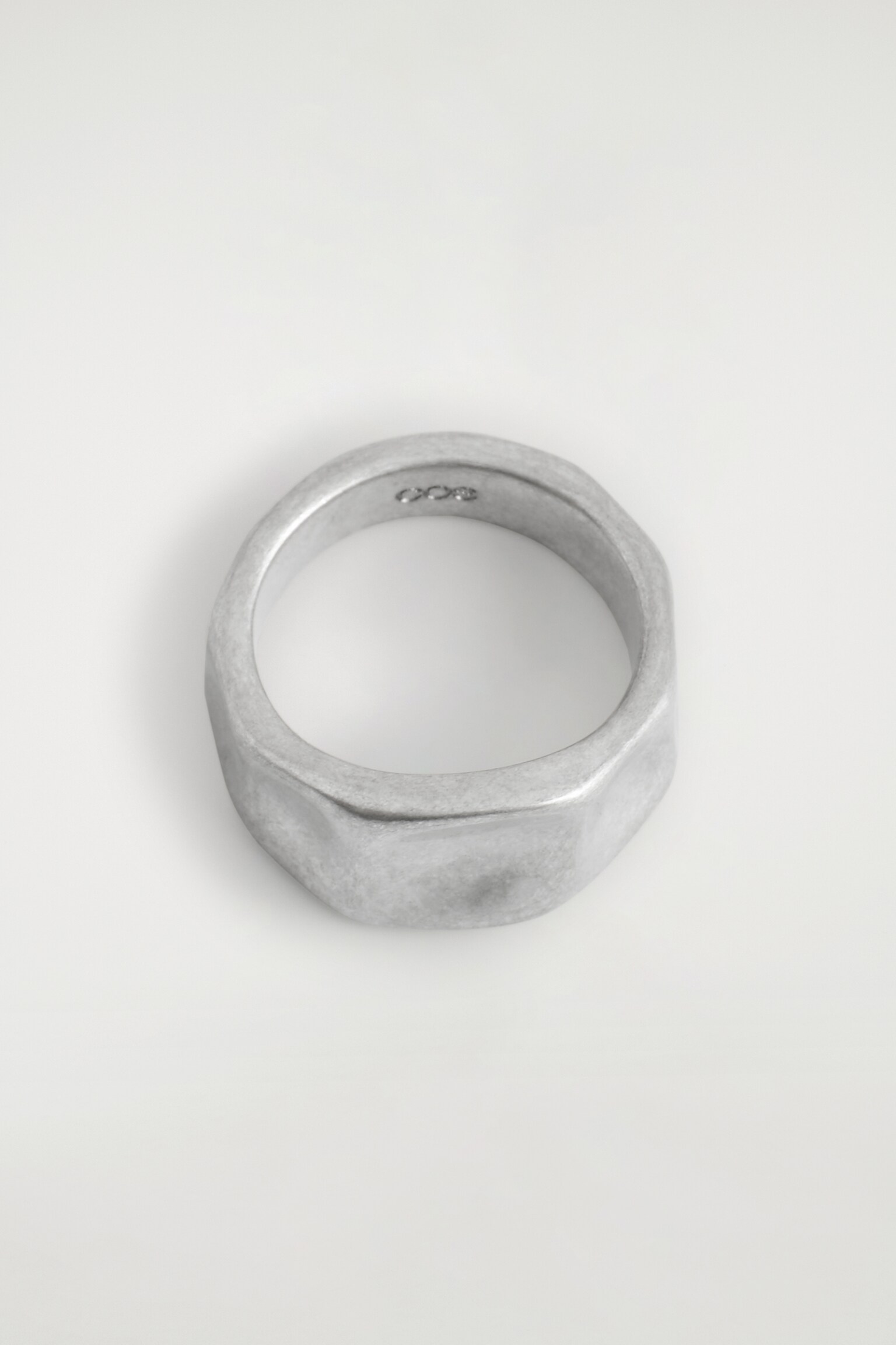 BAGUE ÉPAISSE MARTELÉE - ARGENTÉ - 3
