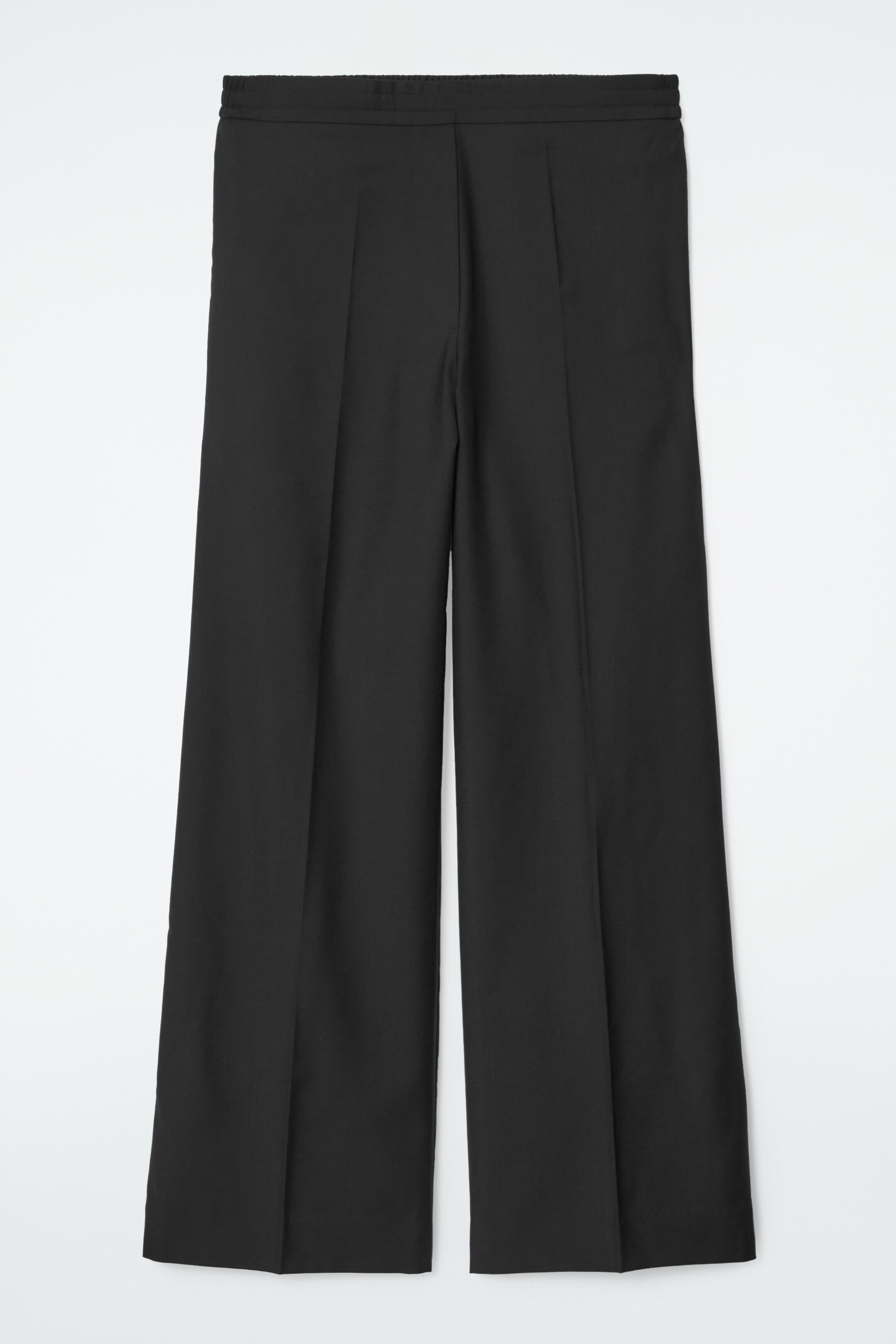 Agrandir l'image: PANTALON DROIT ÉLASTIQUÉ EN LAINE REGULAR - Noir - FEMME | H&M CH 1