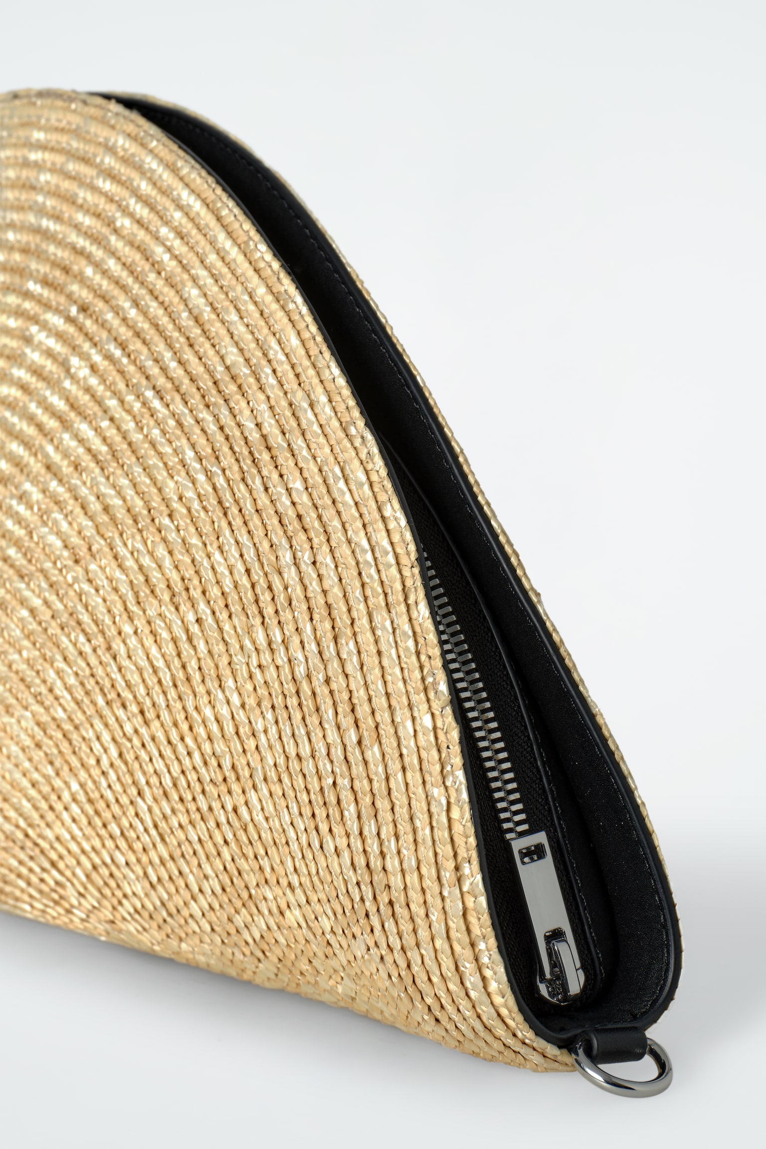 POCHETTE SOLEIL IN PAGLIA - BEIGE - 5