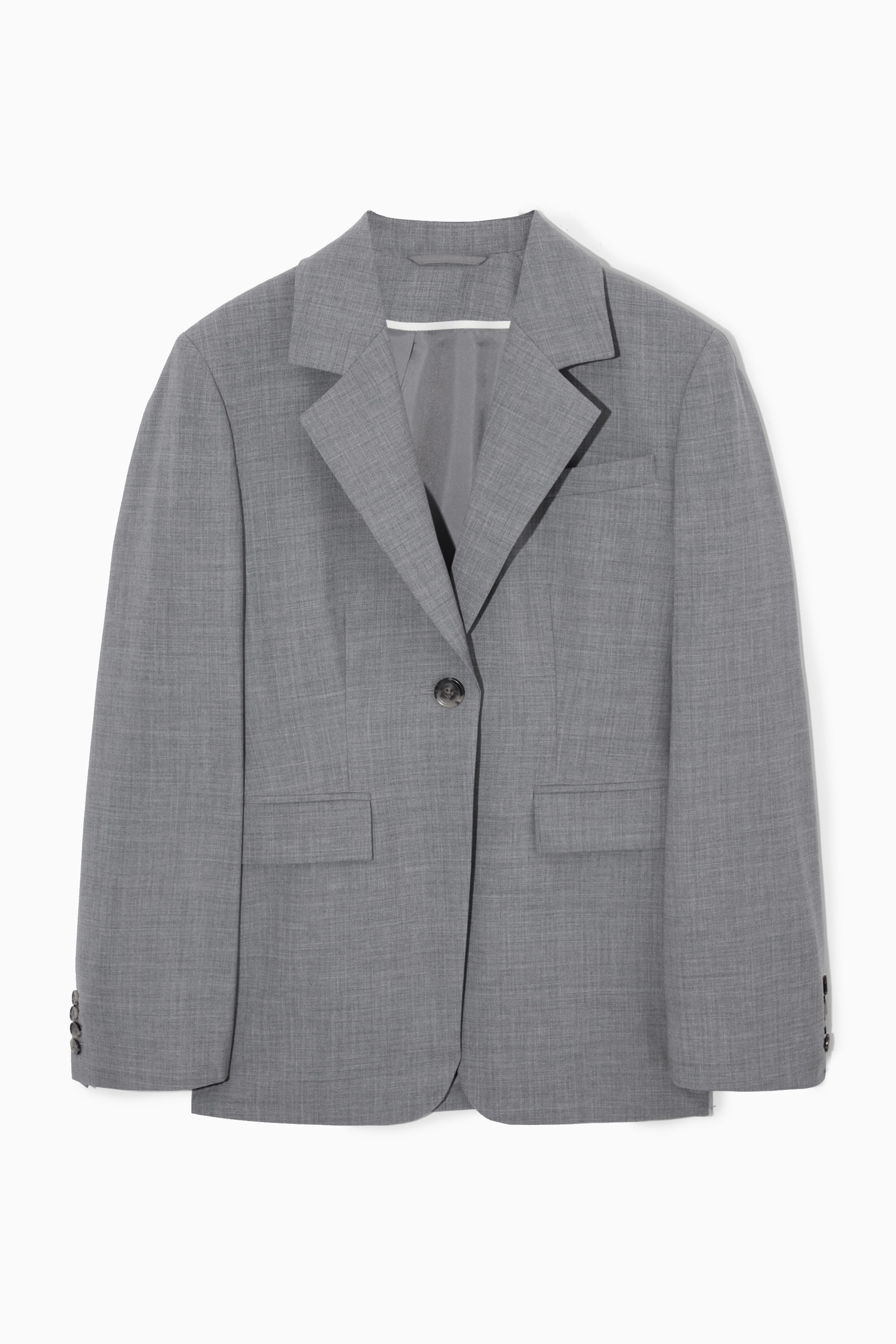 【関税＆送料込み】ChloAC Grey Wool Blazer Cropped wool blazer in grey - Loewe | Mytheresa