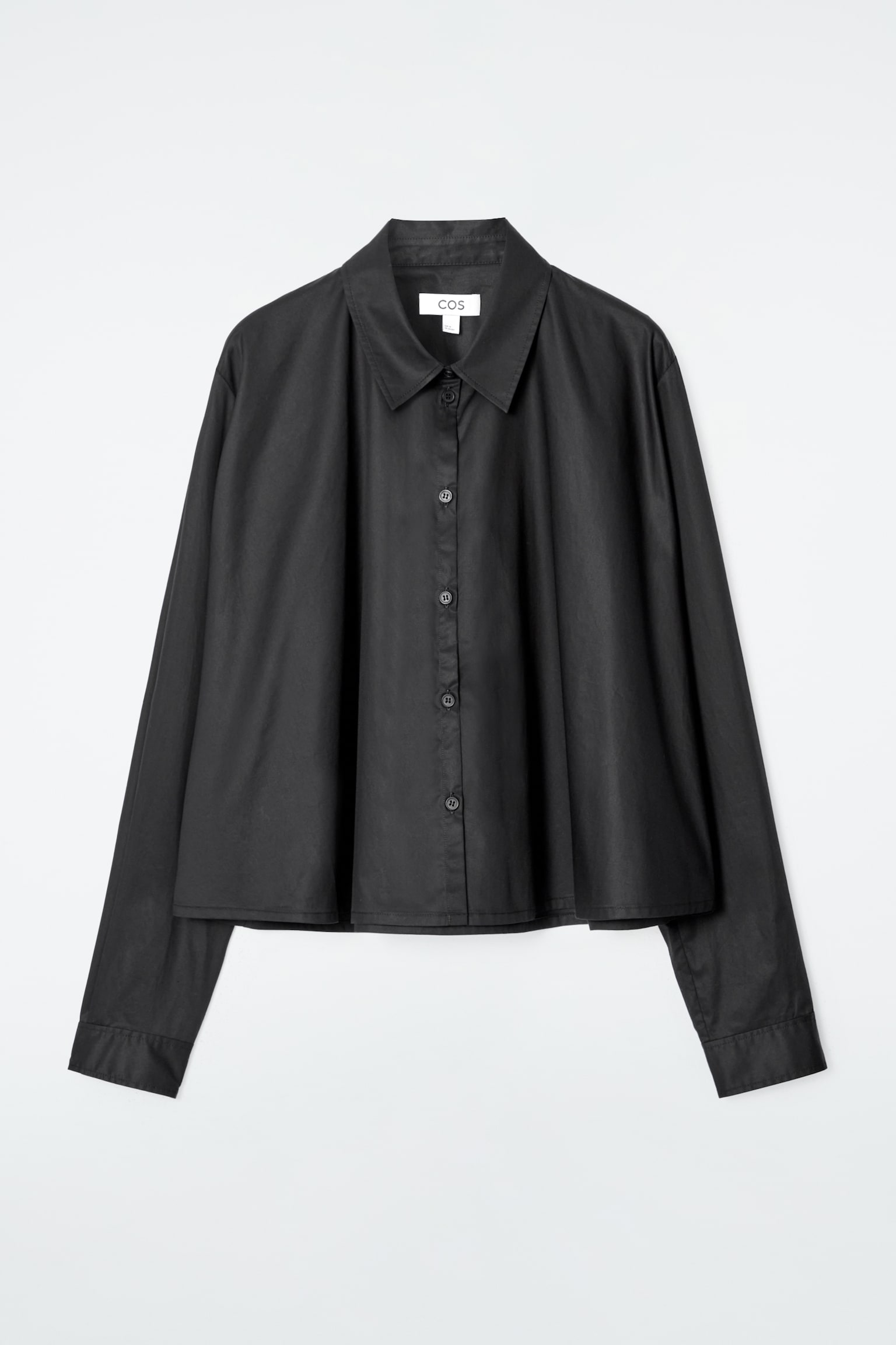 CHEMISE DÉCONTRACTÉE ÉVASÉE EN COTON - BLACK/BLEU CIEL - 2