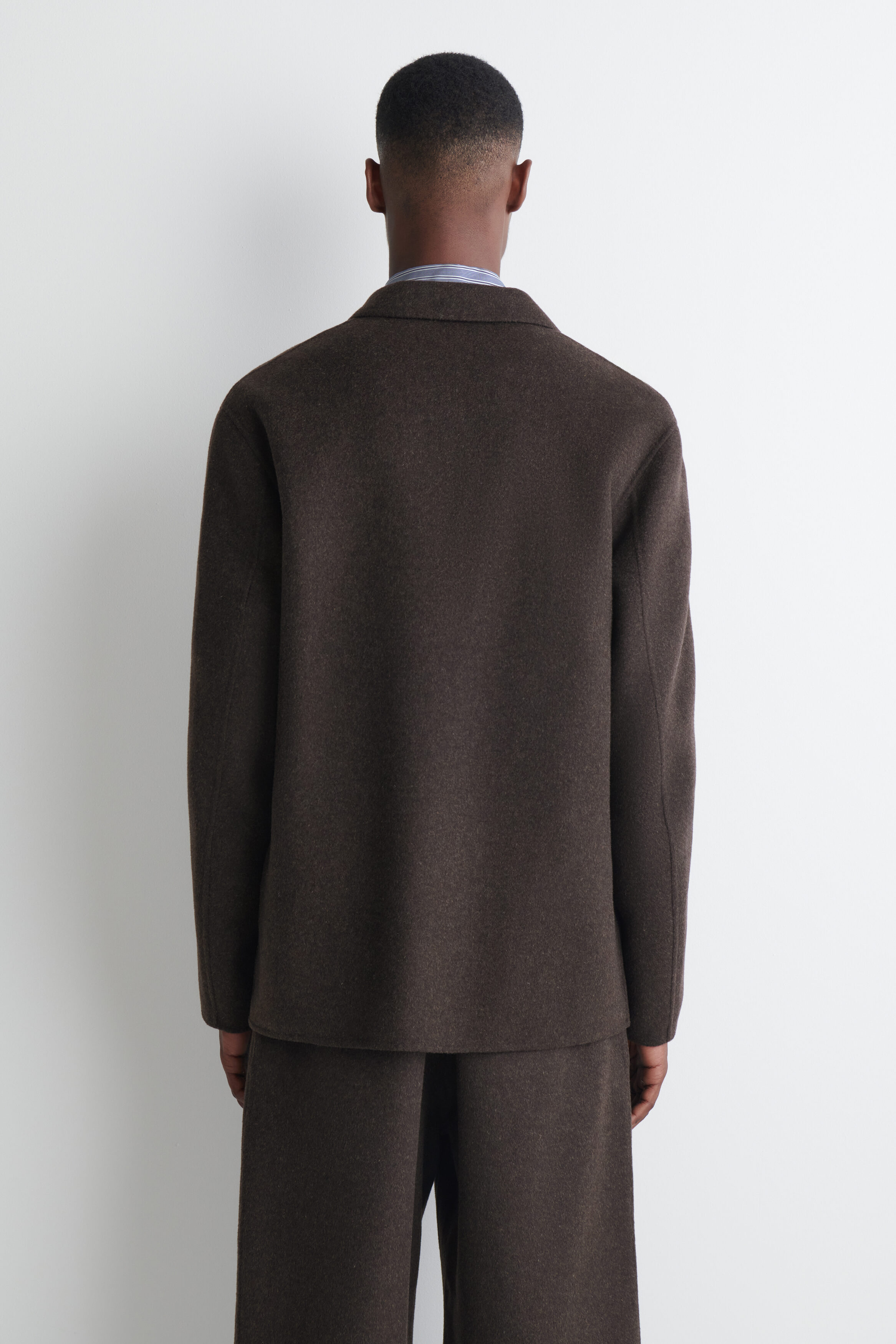 RELAXED DOUBLE-FACED WOOL BLAZER - thumbnail 4