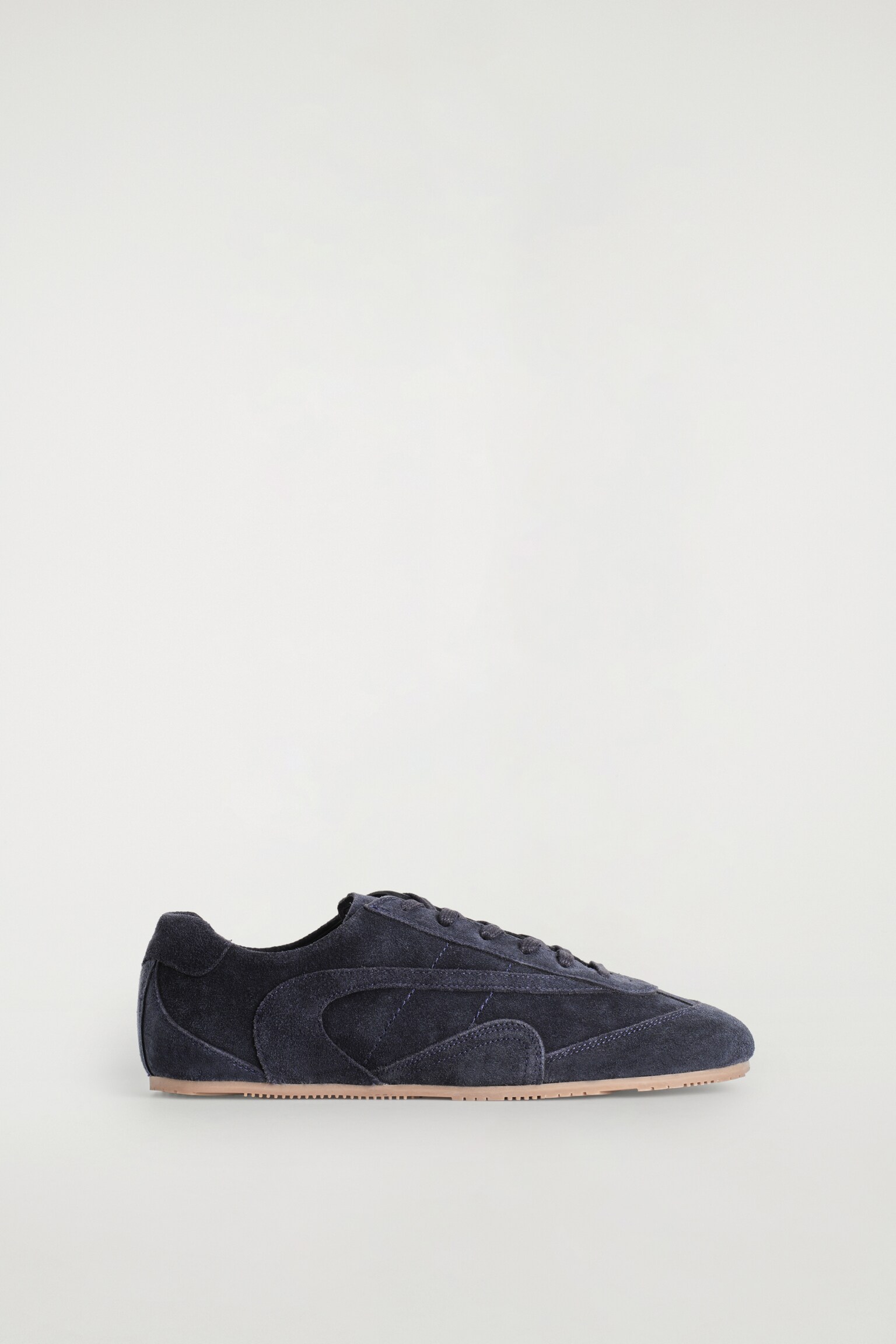 SCHLICHTE SNEAKERS AUS VELOURSLEDER - Stahlblau/CAPPUCCINO - 2