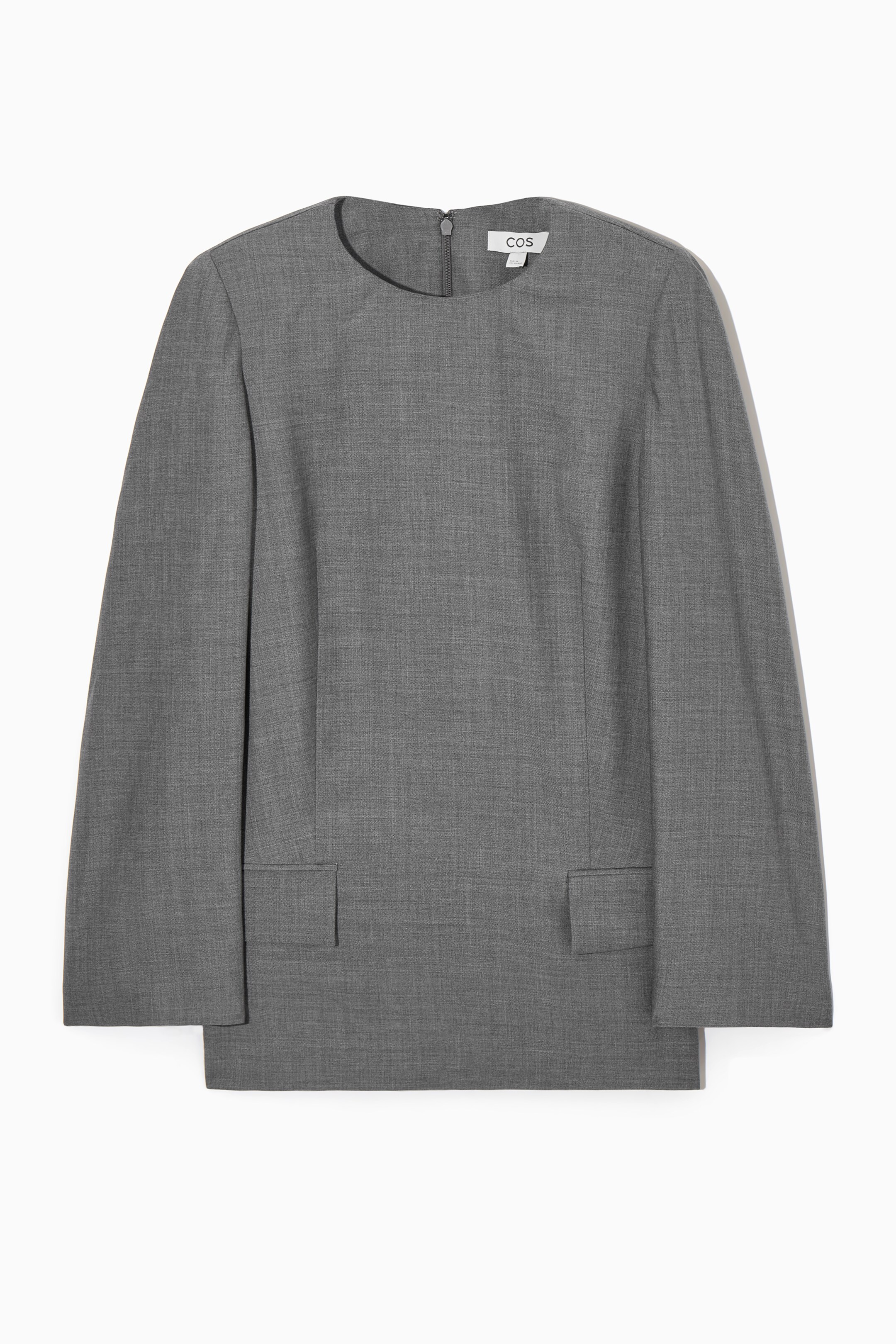 Agrandir l'image: TOP DÉSTRUCTURÉ POWER-SHOULDER LAINE - GRIS - FEMME | H&M CH 1