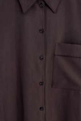 WASHED-SILK SHIRT — BROWN 4