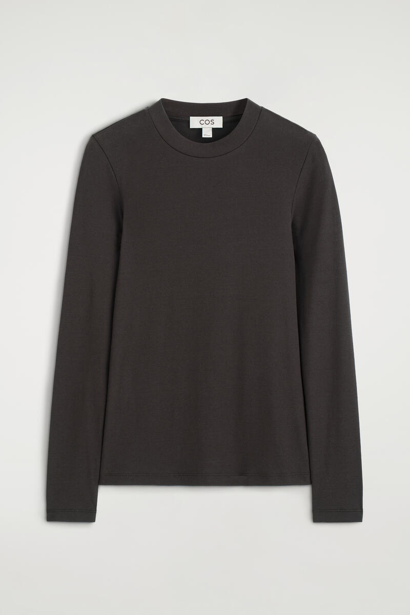 Crepe-Jersey Long-Sleeved T-Shirt