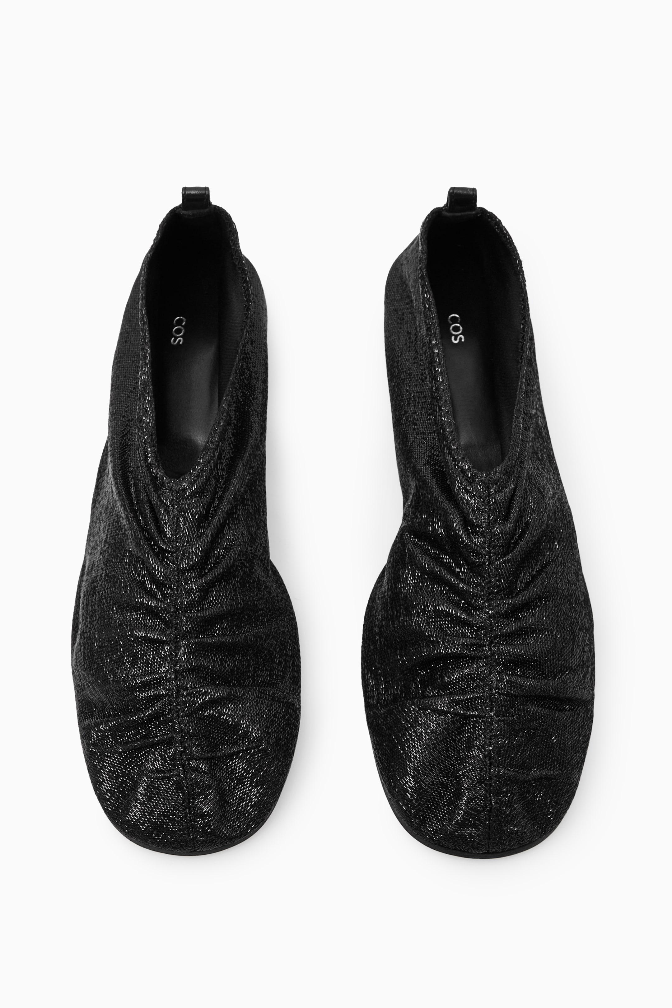 Grösseres Bild ansehen: BALLERINAS MIT RAFFUNGEN IN METALLIC-OPTIK - SCHWARZ - DAMEN | H&M CH 4