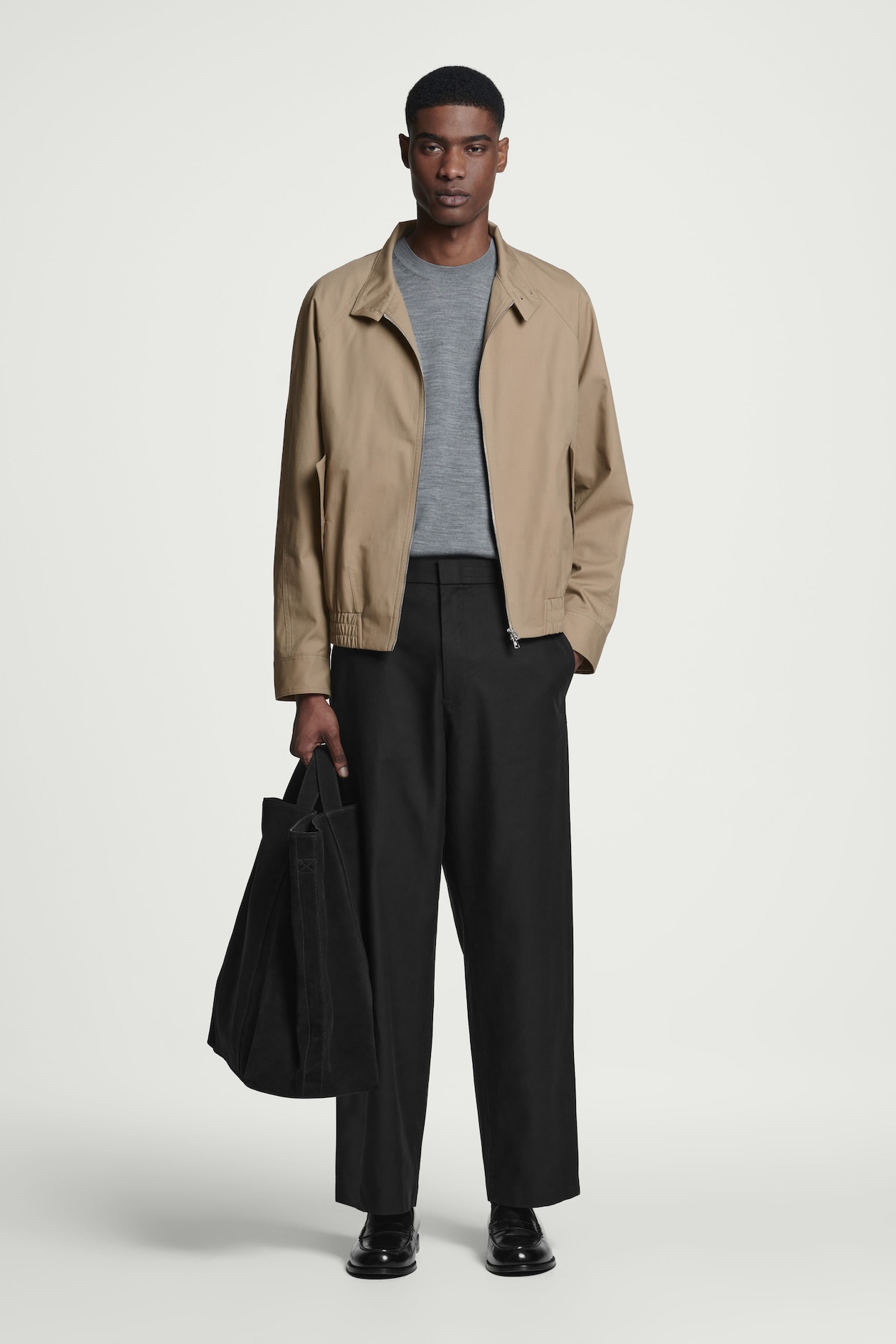 CONVERTIBLE TOTE BAG - SUEDE - BLACK | COS