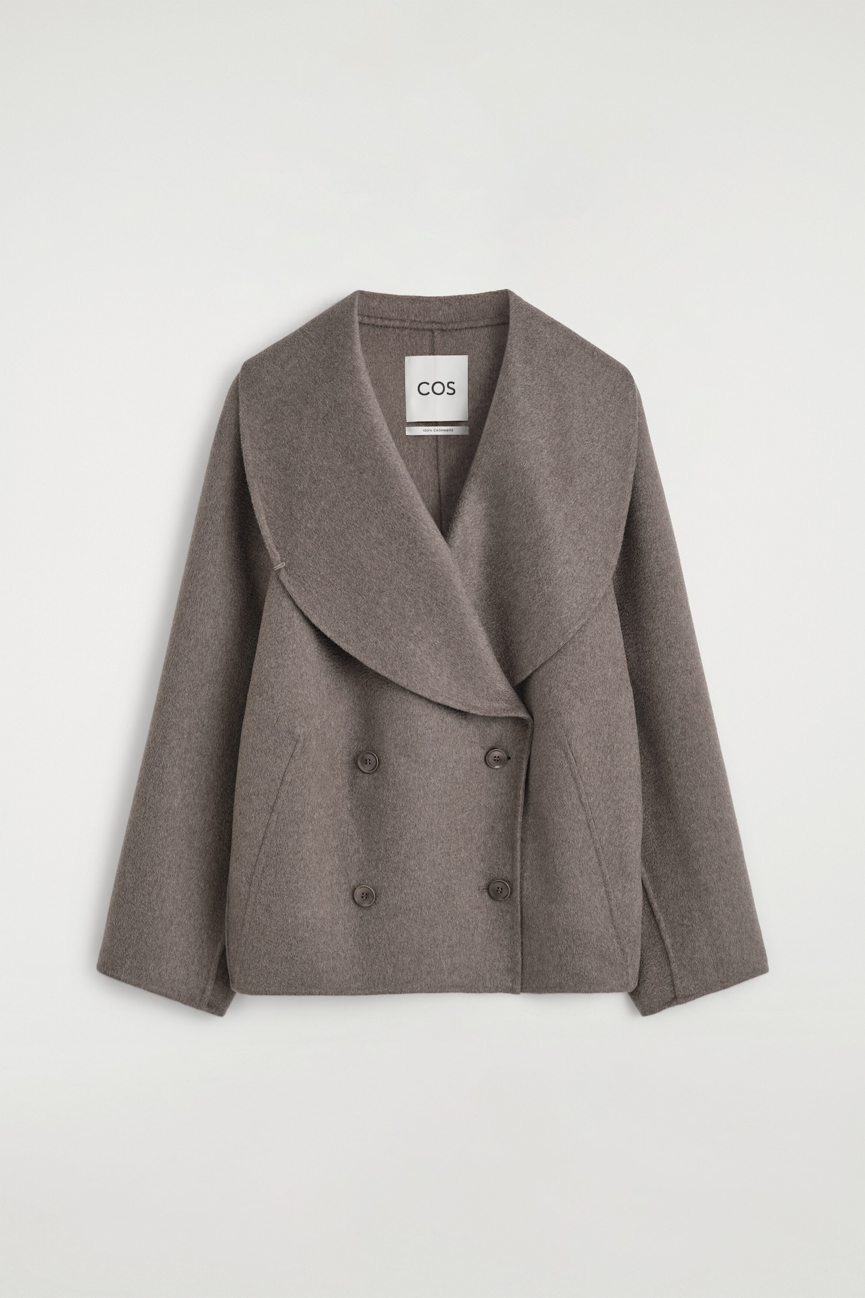 DOUBLE-FACED CASHMERE BOMBER JACKET — STONE