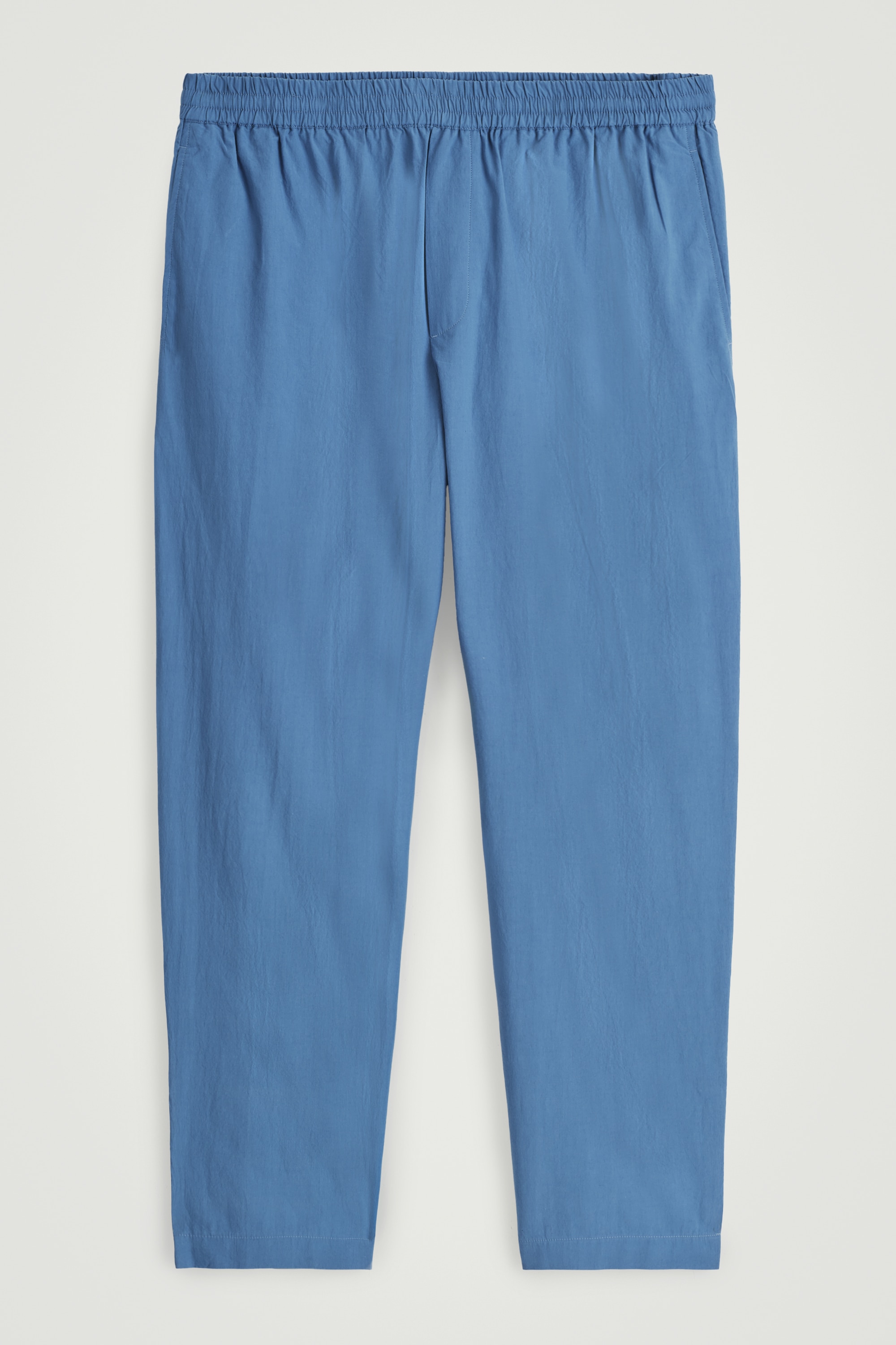 PANTALÓN DE ALGODÓN ELÁSTICO TAPERED FIT - AZUL/BEIGE/AZUL MARINO