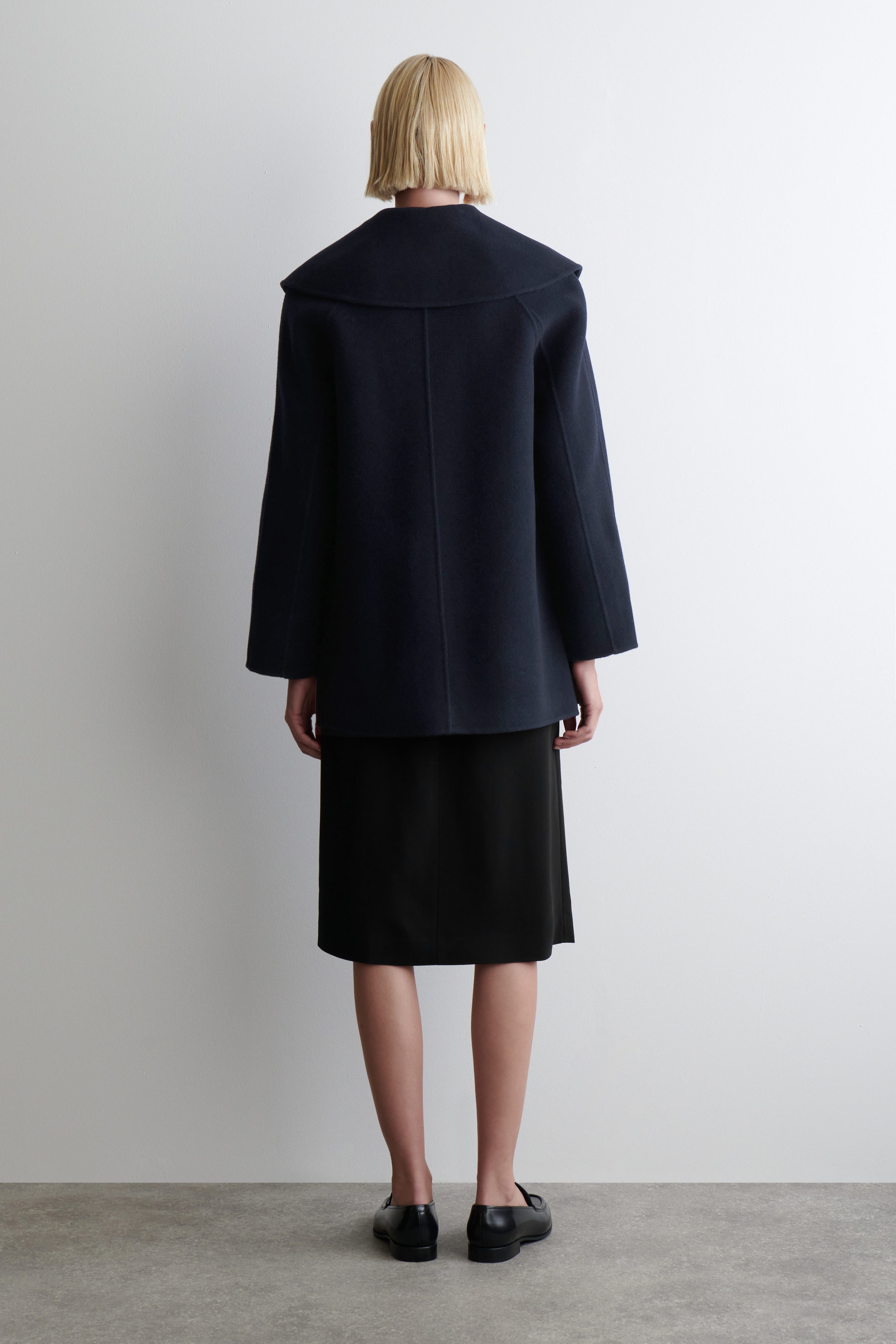 COLLARED DOUBLE-FACED WOOL JACKET