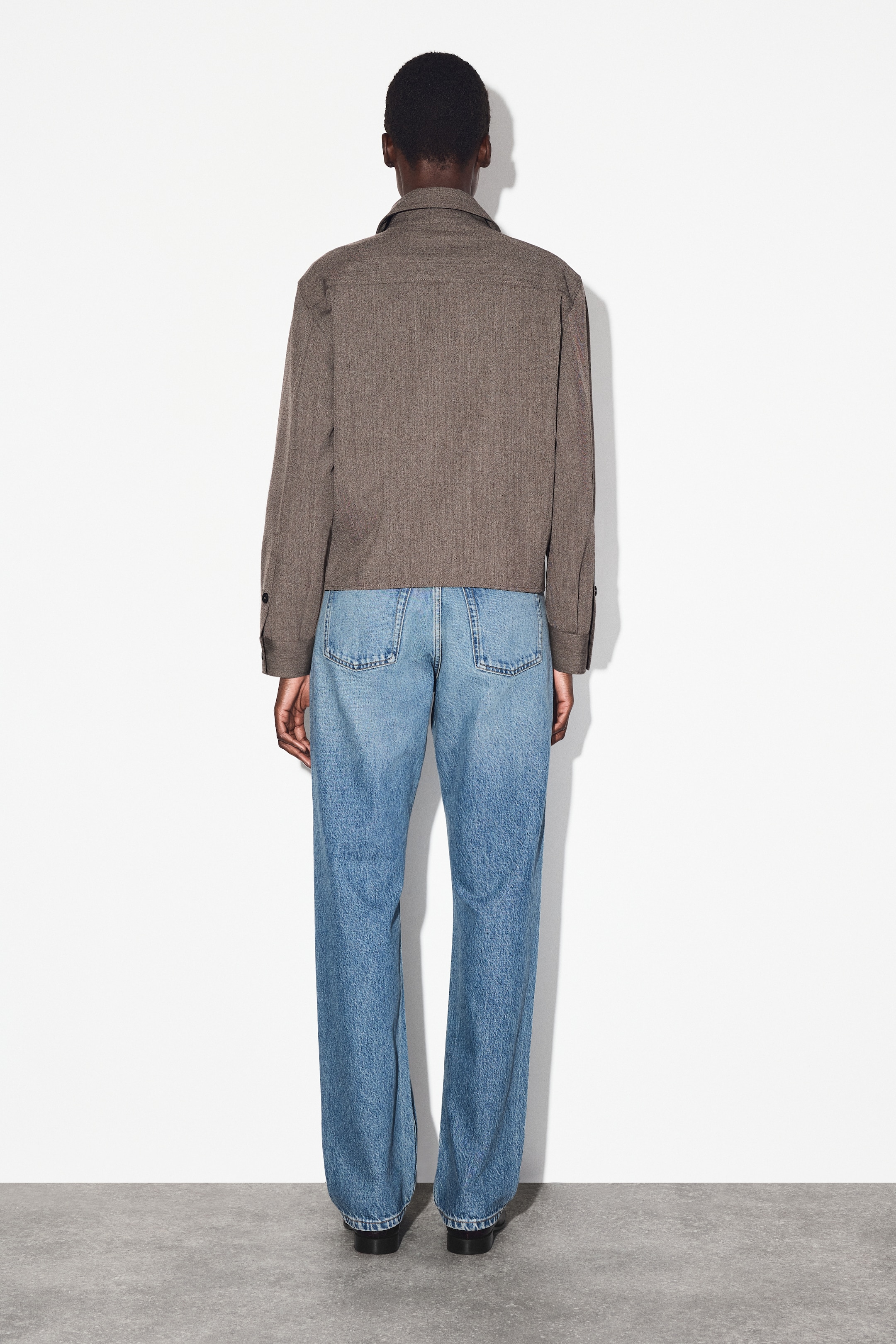 Visualizza immagine più grande: CAMICIA IN MISTO LANA - MARRONE MÉLANGE - DONNA | H&M IT 5