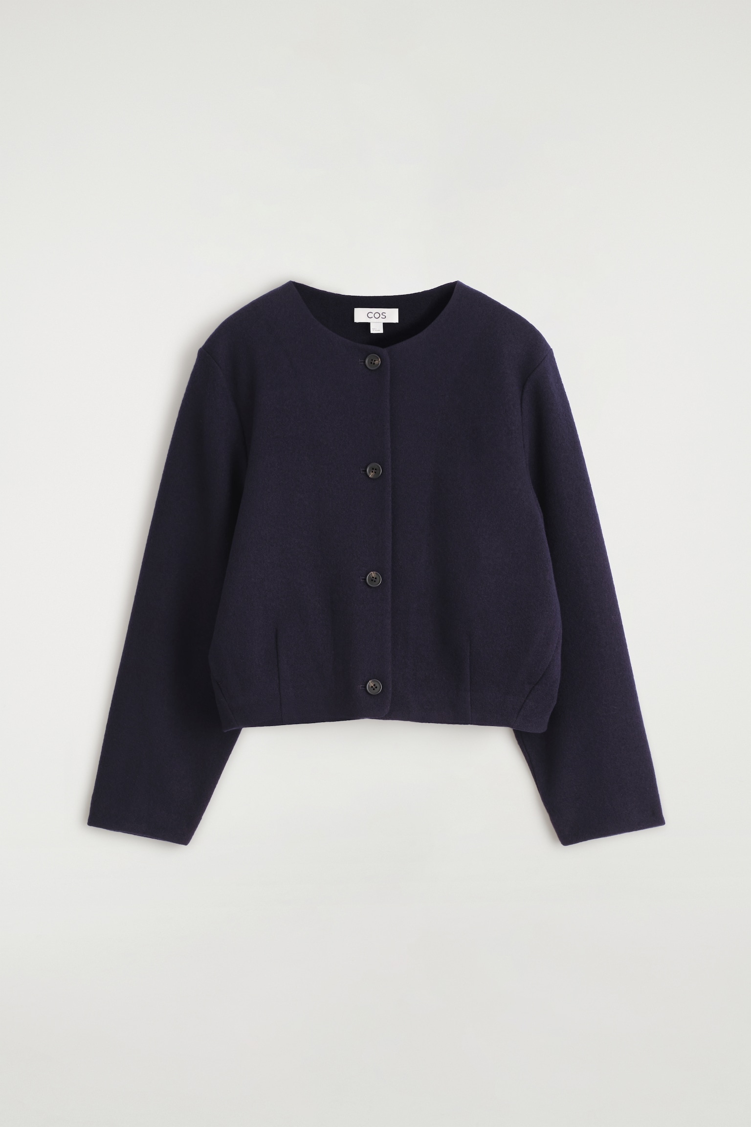 BOILED MERINO WOOL CARDIGAN - NAVY - 2