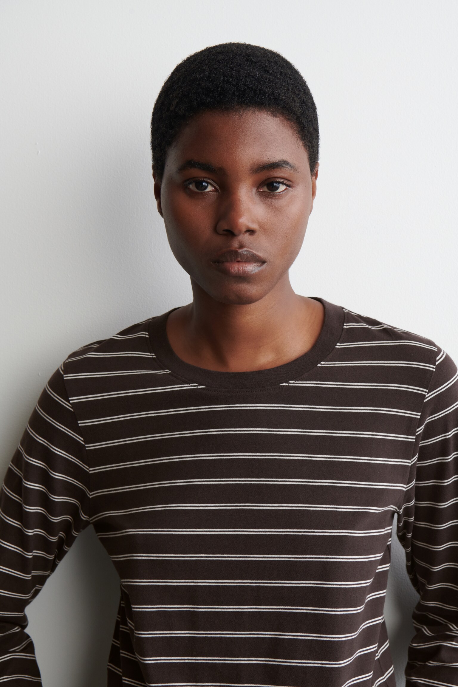 24/7 LONG-SLEEVED T-SHIRT - BROWN / STRIPED/WHITE - 5