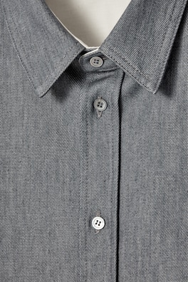 RELAXED DENIM OVERSHIRT — GREY 1