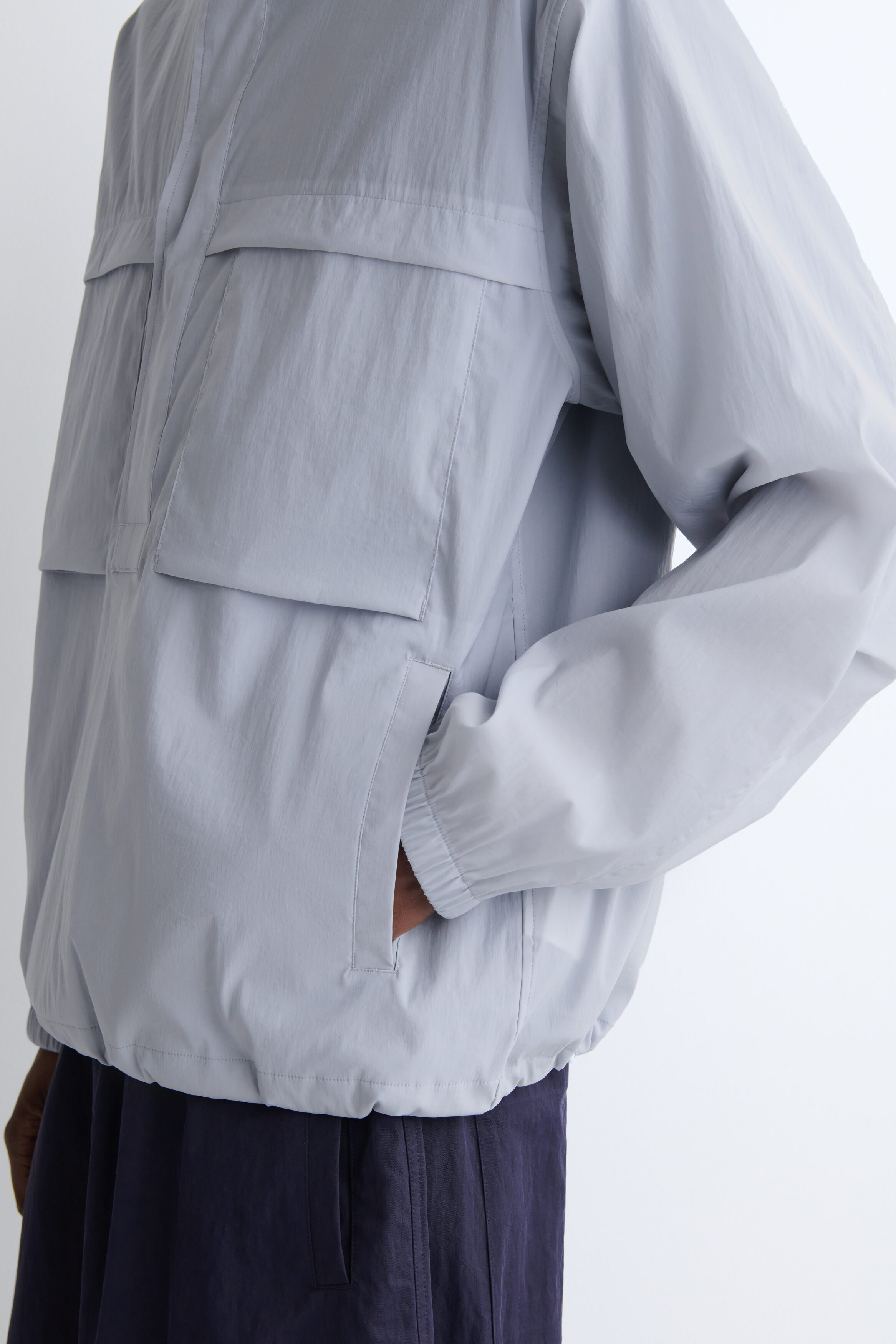 OVERSIZED WATER-RESISTANT ANORAK JACKET - LIGHT BLUE | COS US