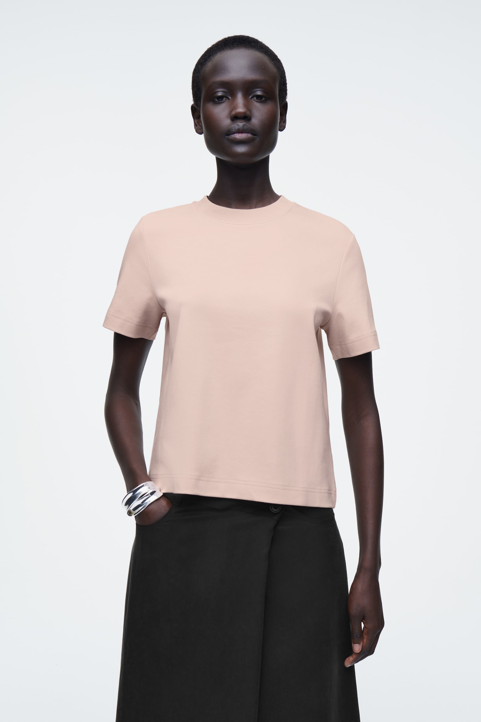 CLEAN CUT REGULAR T-SHIRT - LIGHT PINK/WHITE/CHARCOAL MÉLANGE/PINK / NAVY/black/GREY MARL/LIGHT BEIGE/NAVY/KHAKI/NAVY / STRIPED/WHITE / BLACK/ORANGE / WHITE / STRIPED/NAVY / WHITE / STRIPED/COBALT BLUE/off-white / black/BLUE / STRIPED/WHITE / BLACK / STRIPED/RED/DARK RED/BLACK / STRIPED/BLUE/KHAKI/BLACK / GREEN / STRIPED