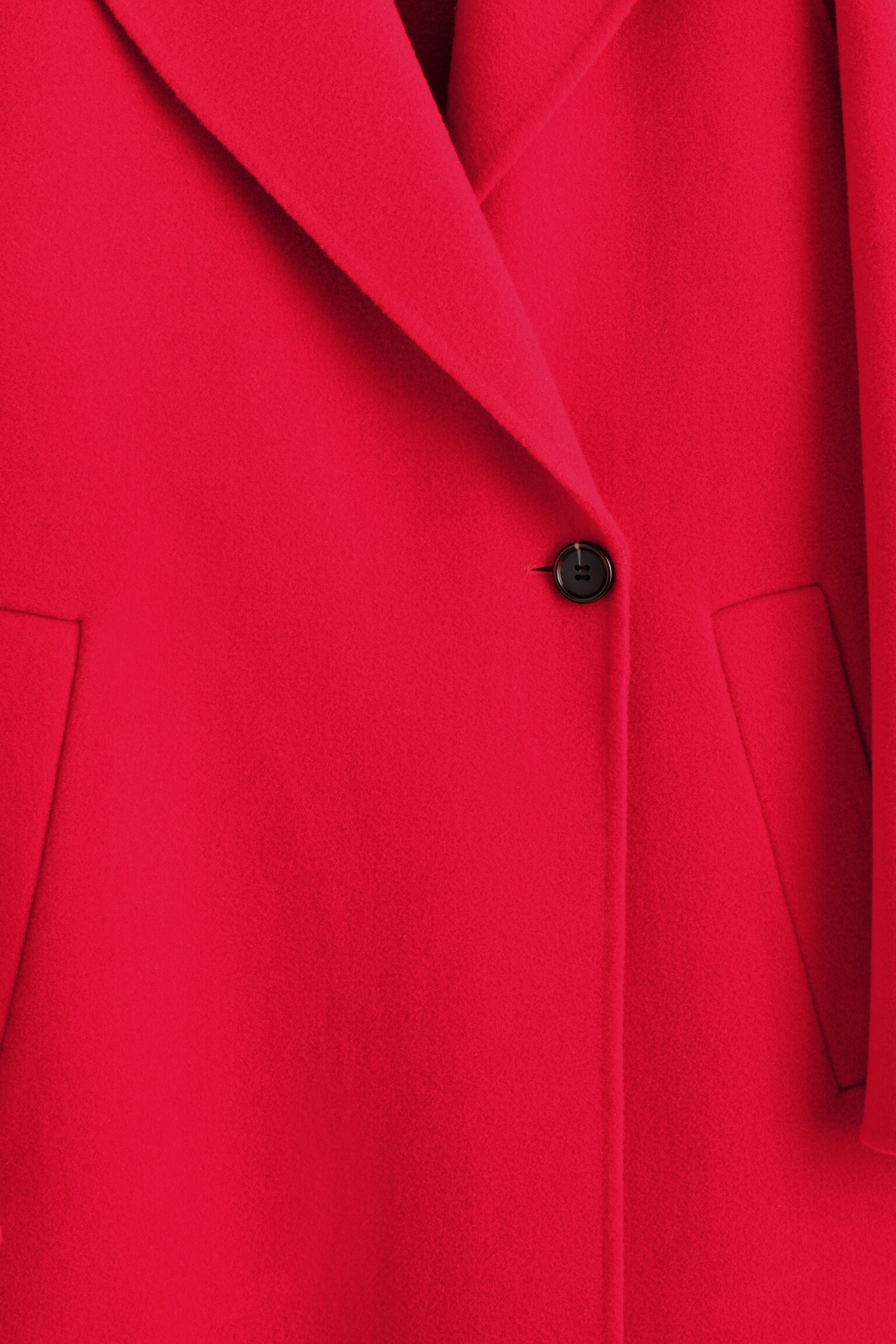 MANTEAU CROISÉ OVERSIZE EN LAINE - ROUGE - 8