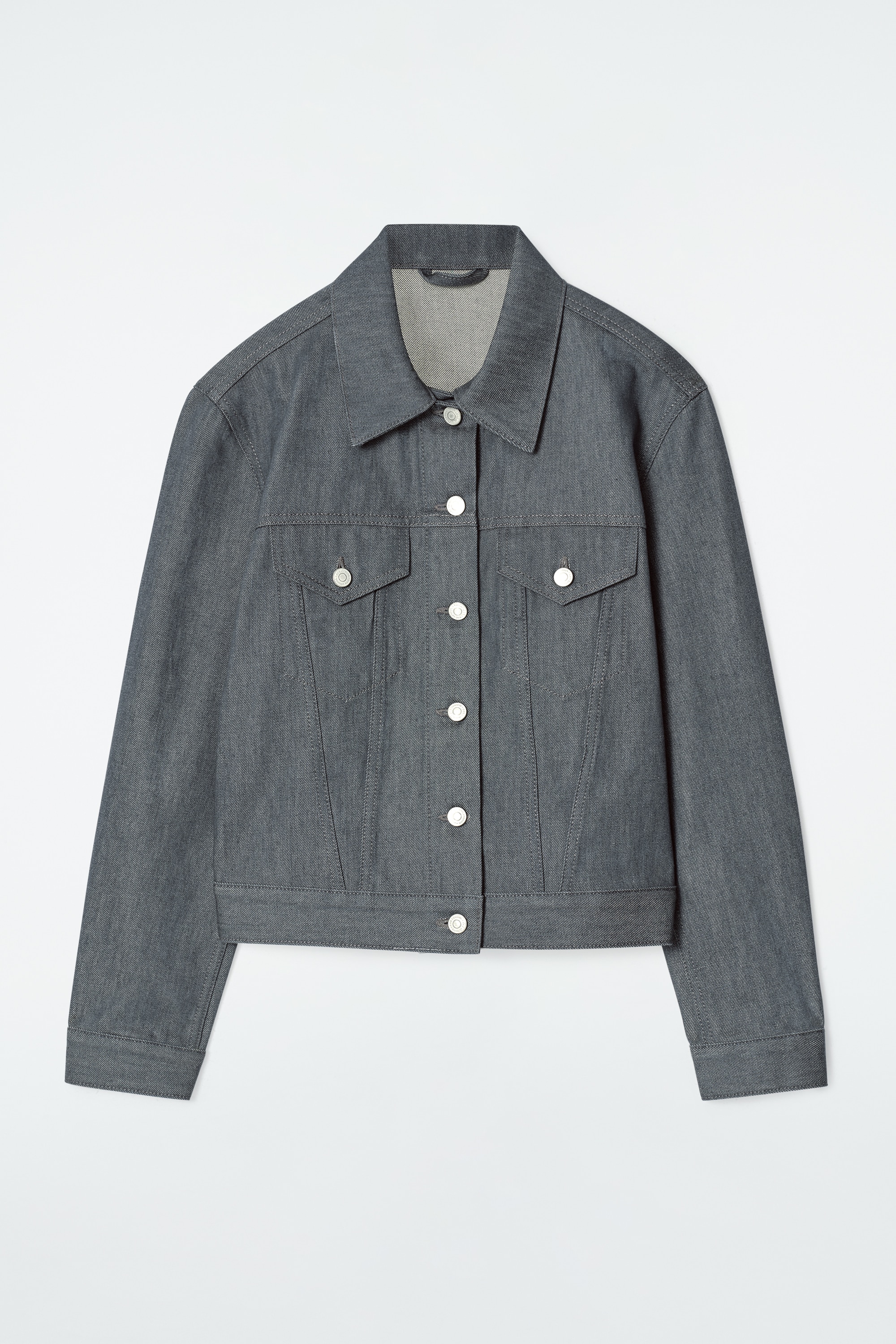 OVERSIZED RAW DENIM JAS - ONBEWERKT GRIJS