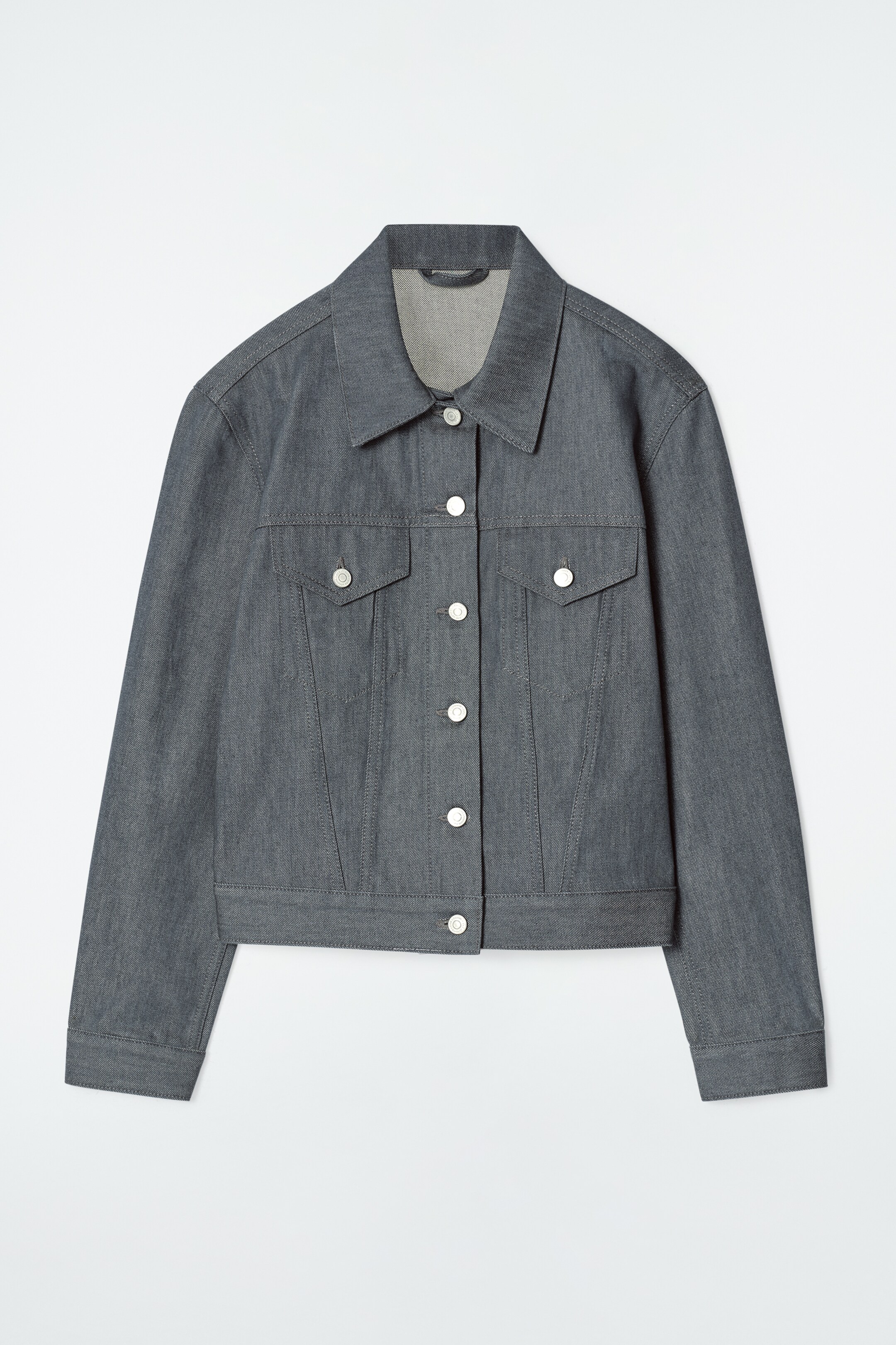 Zobraziť väčší obrázok: Oversized bunda z raw denimu - Neopracovaná sivá - ŽENY | H&M SK 7