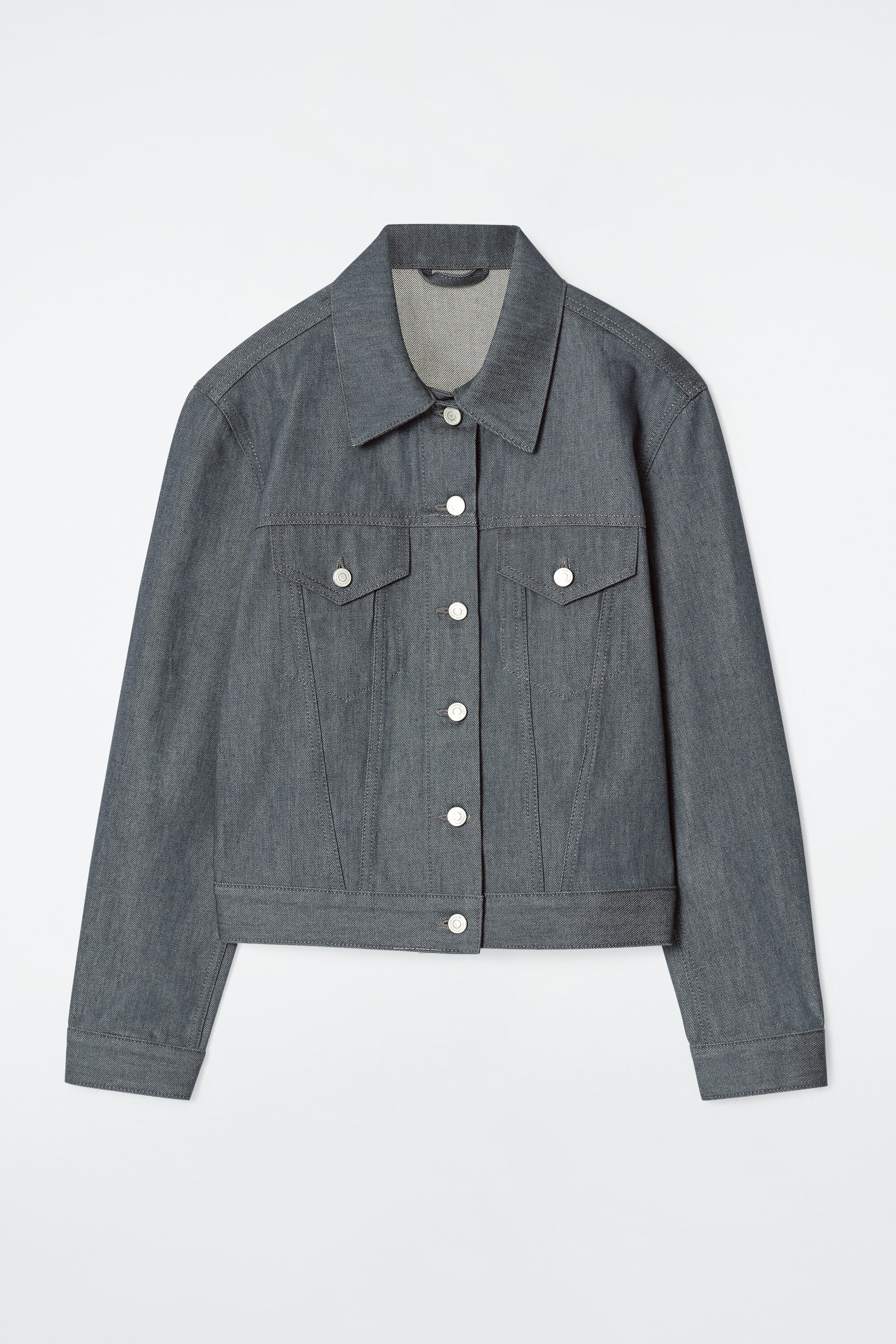 SPRAYED-DENIM JACKET - DARK BLUE | COS