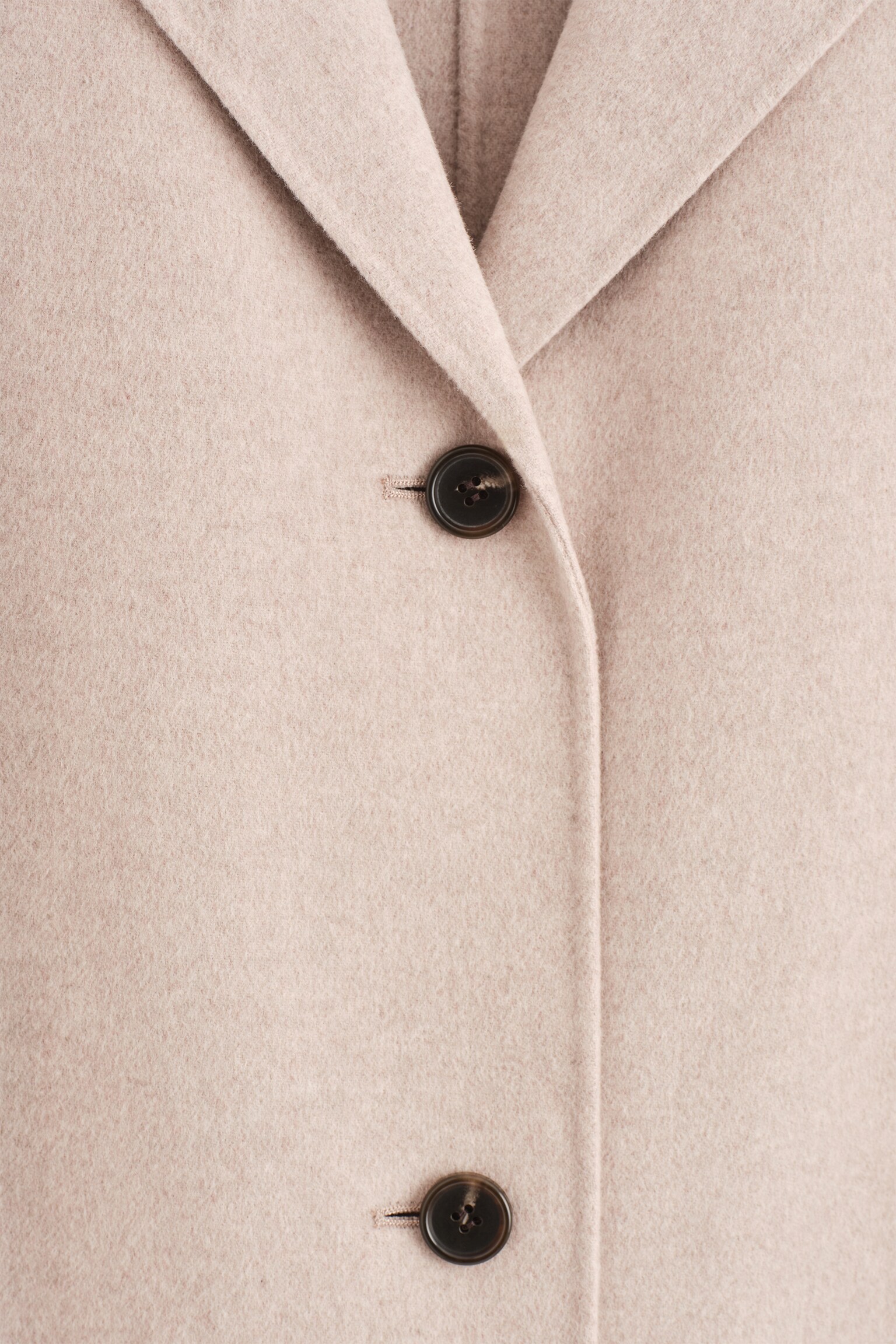 MANTEAU LONG EN LAINE DOUBLE FACE - BEIGE CLAIR/NOIR - 5